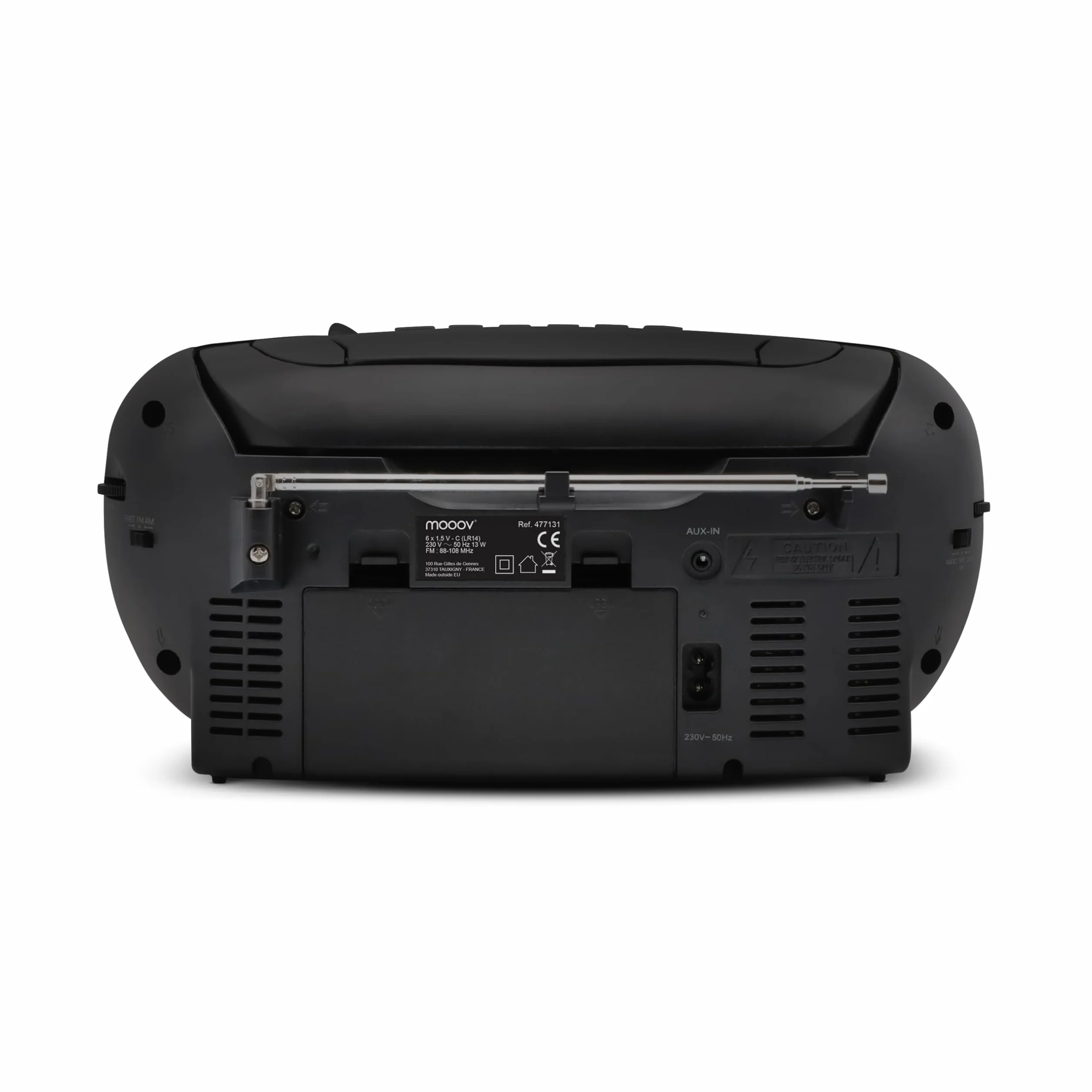 Metronic Radio CD MP3 Cassette con Auxiliar Negro