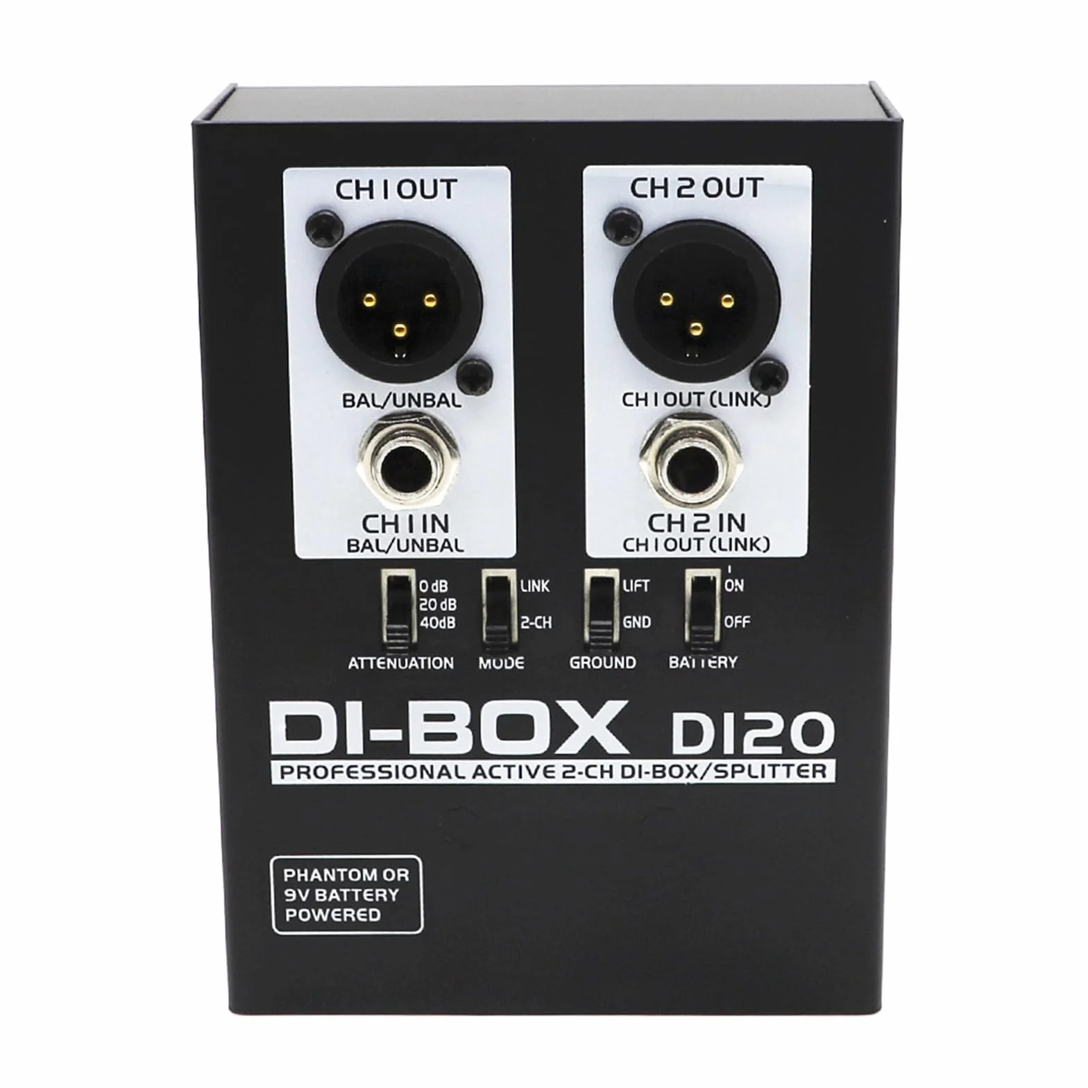 Caja activa de 2 canales de alto rendimiento con coincidencia de impedancia para músicos e ingenieros de sonido, sonido claro
