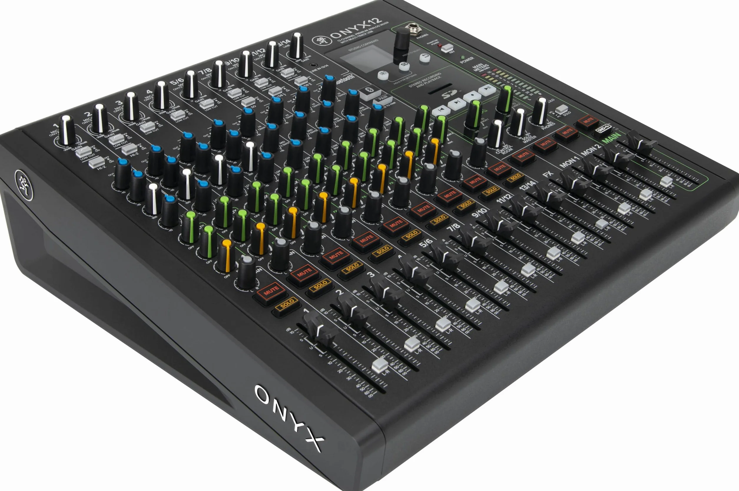 MACKIE Onyx12 Mezclador Analógico Premium de 12 Canales con USB Multitrack