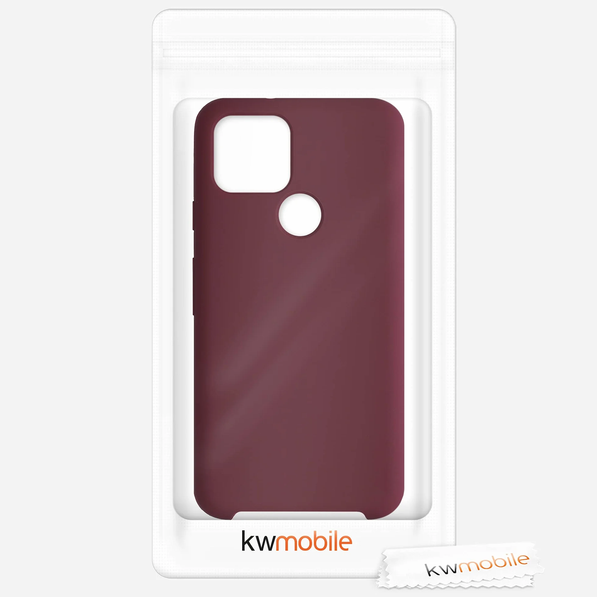 kwmobile Carcasa Compatible con Google Pixel 5 Funda TPU y Silicona antigolpes - Rojo Vino