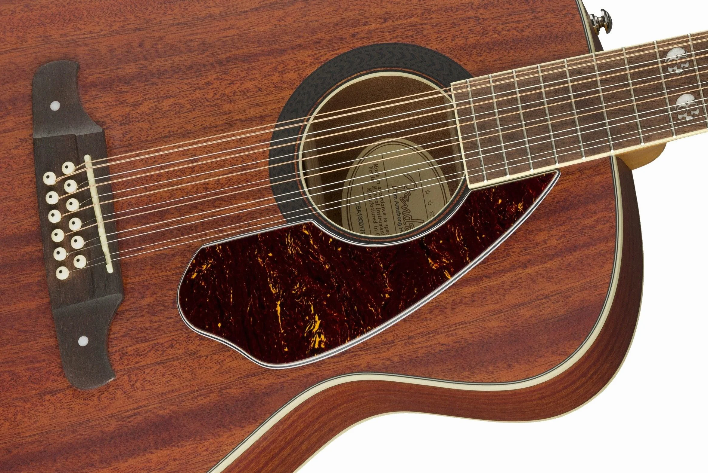Fender Tim Armstrong Hellcat-Guitarra acústica de 12 cuerdas, natural