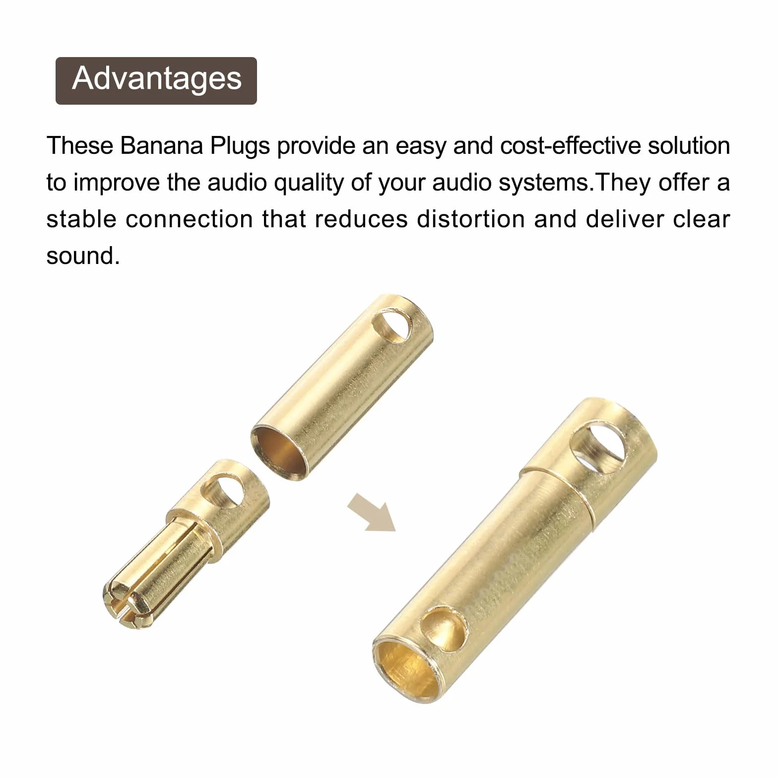 QUARKZMAN 8 Pares Banana Enchufes Conector 5mm Macho Hembra Banana Enchufe para Altavoz Cable RC Batería ESC Motor