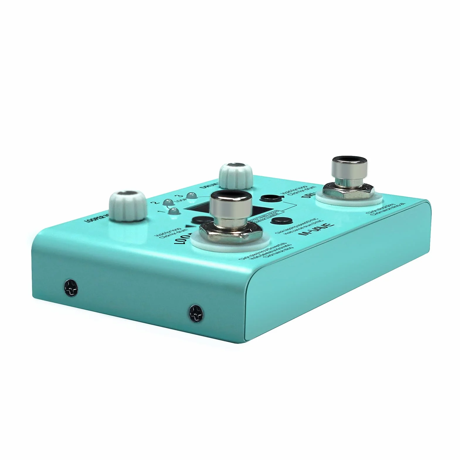 LOST TEMPO Pedal de efectos Drum & Looper Effector Mini 2-in-1 Looper & Drum Machine Doble pedal Looper Pedal Looper Pedal de guitarra 30 tambores y 4 bucles Sintonizador de alta precisión