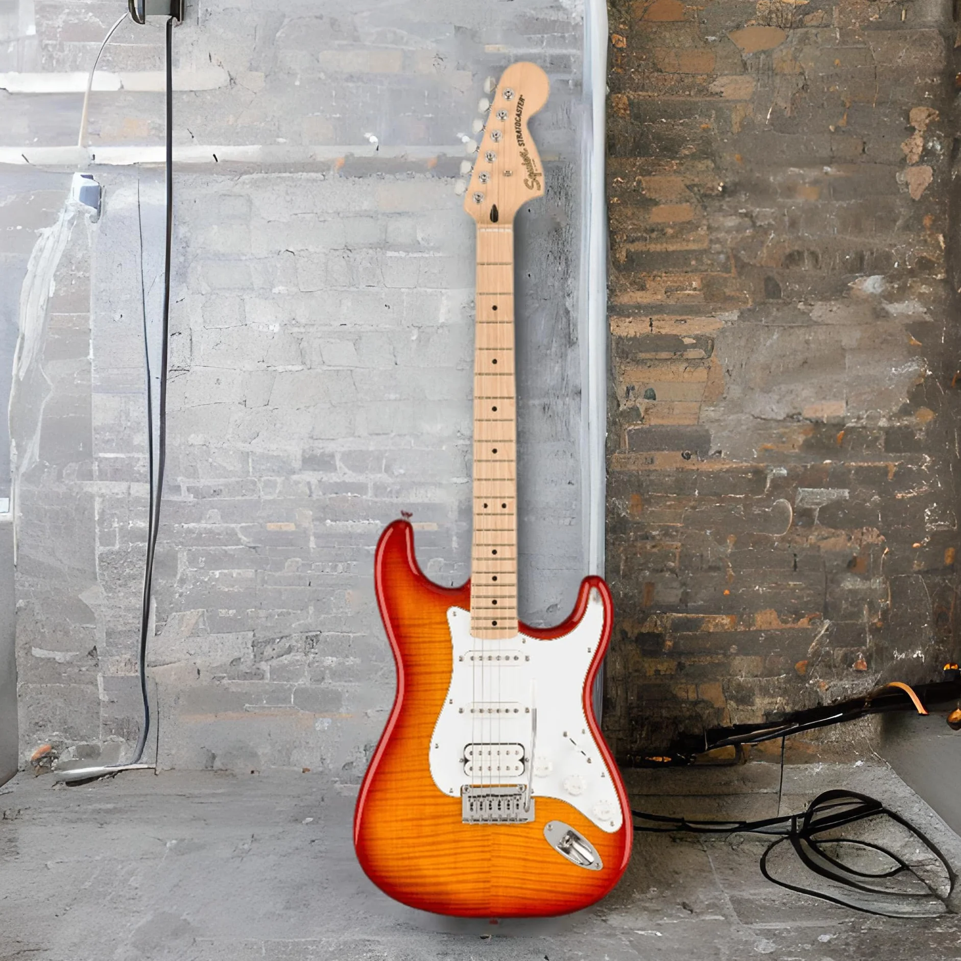 Fender Affinity Stratocaster FMT HSS, guitarra eléctrica, diapasón de arce, Sienna Sunburst