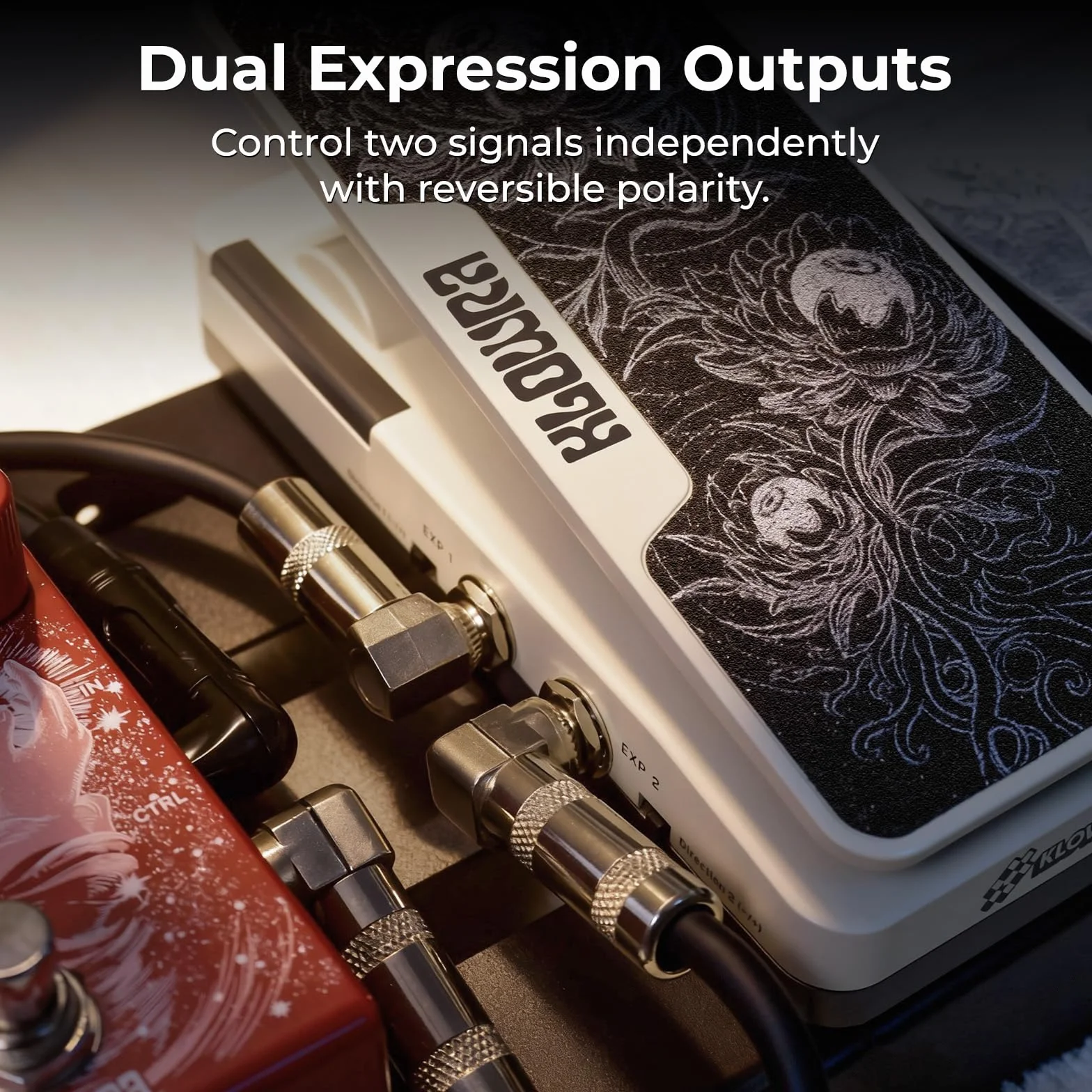 x Hotone Mantra Dual Expression Pedal de Volumen Pasivo EXP 2 en 1 con cable TRS