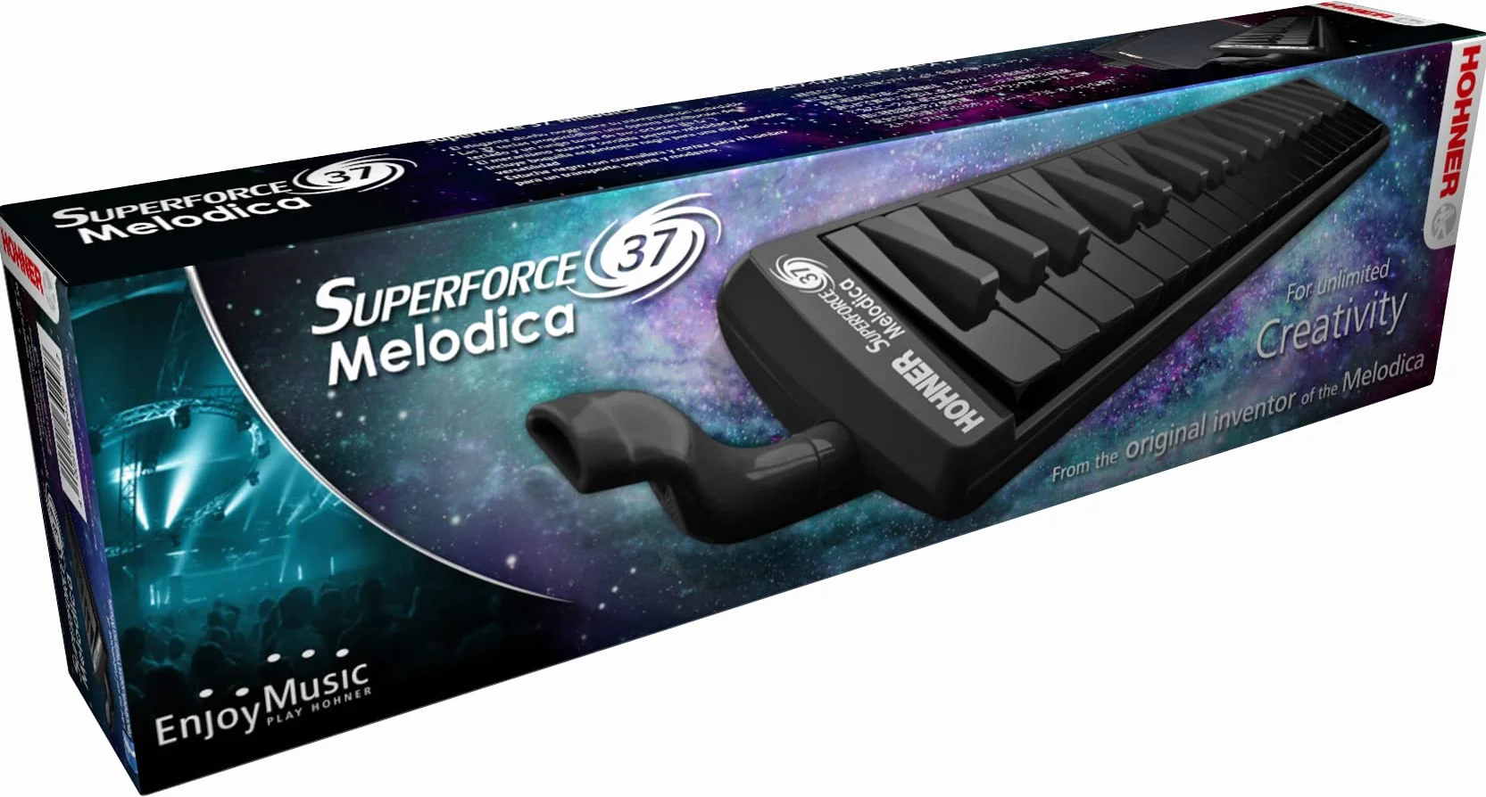 HOHNER Melodica, Superforce 37, negro, teclas negras