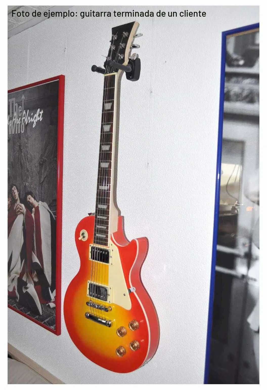 Rocktile Kit Guitarra Eléctrica Single Cut - DIY cuerpo caoba con tapa álamo, 2x humbuckers, diapasón palisandro, mástil atornillado