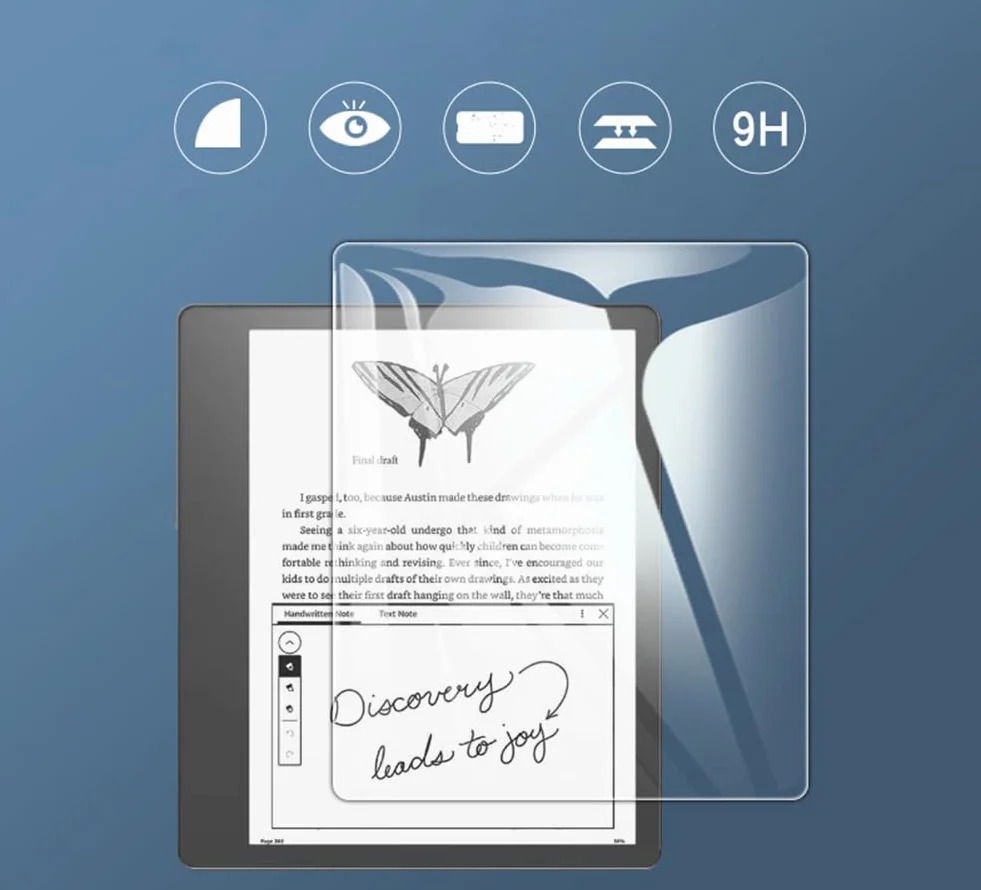 Kepuch 2 Paquetes Vidrio Templado Protector de Pantalla para Kindle Scribe 2024 2022 10.2"