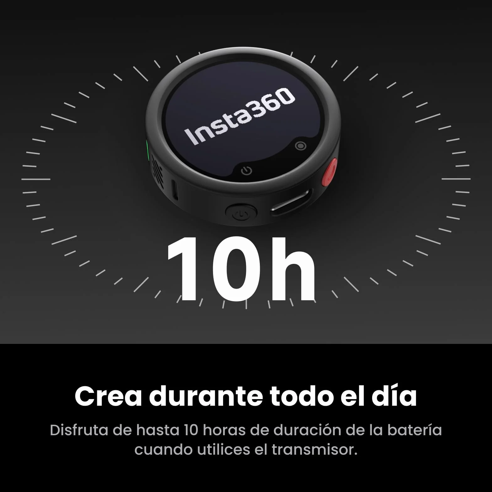 Insta360 TX Mic Pro, Mini Mic. de Solapa inalámbrico para iPhone/cámara/Android, grabación de vídeo, Bluetooth, Pantalla E-Ink Personalizable, Matriz de 3 mics., grabación Interna Flotante 32bits