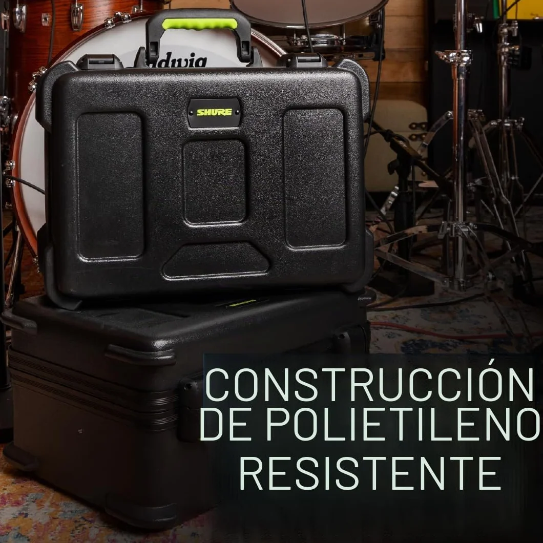 Shure by Gator TSA Case Series; funda de plástico Shure con cierre aprobado por la TSA para 15 micrófonos con cable; (SH-MICCASE15)