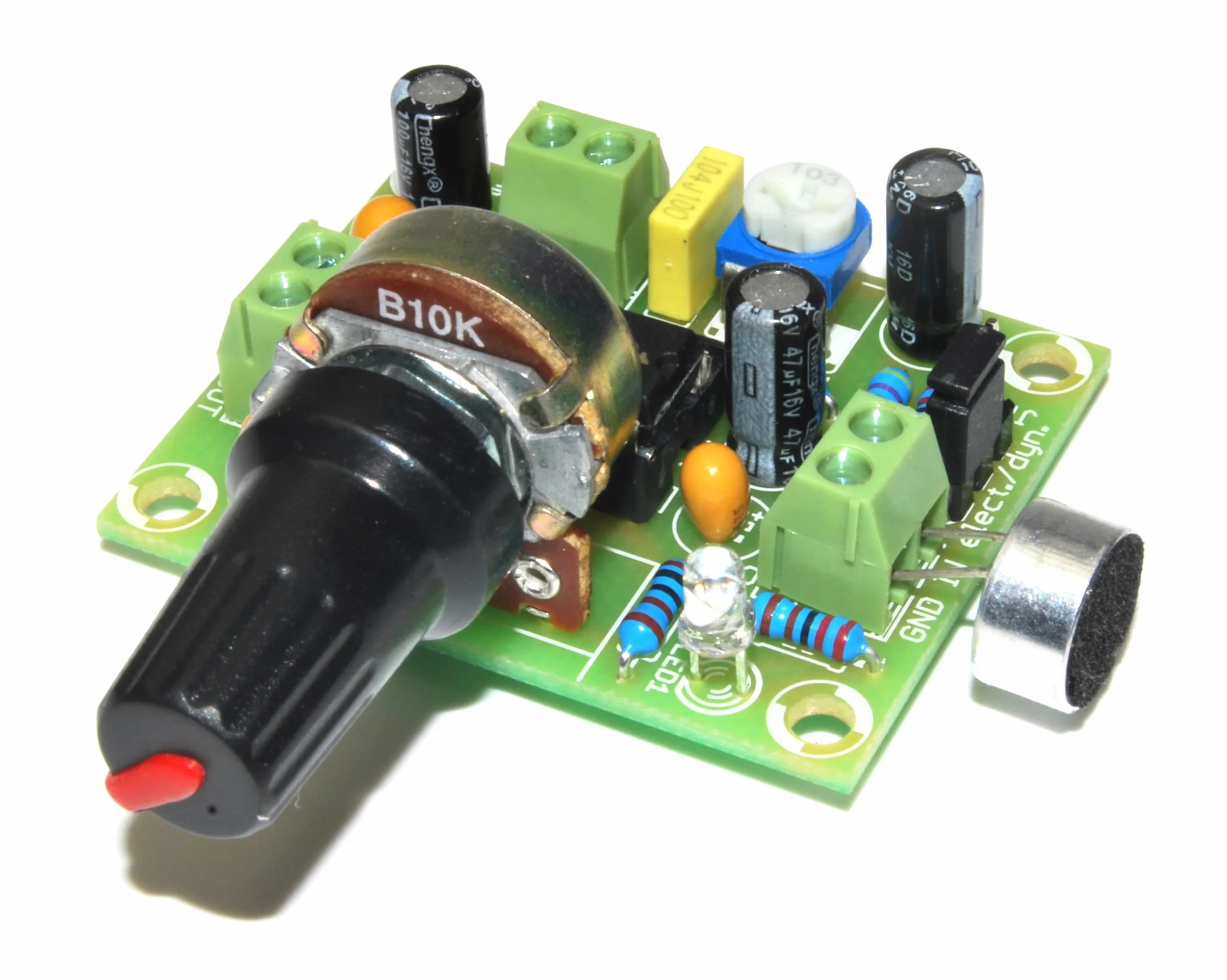 ar172 Micrófono Amplificador Montar Electret Ajustable Verde