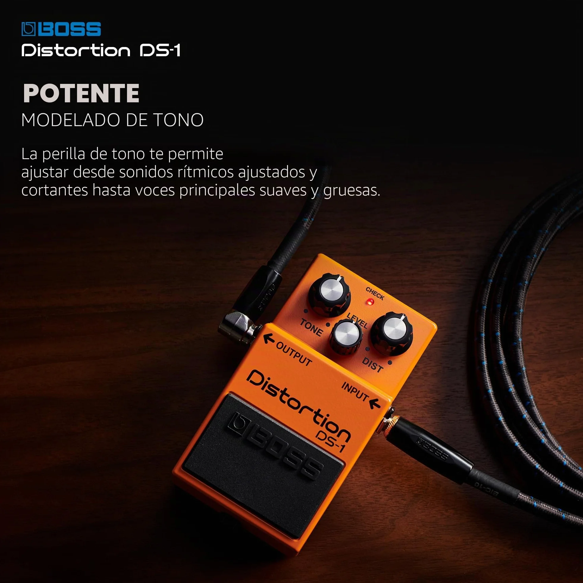BOSS DS-1 Classic Distortion Pedal | Attack Tones met Harde Randen voor Zware Ritmes en Snijdende Solo's | Tone Control met een Breed Scala aan Sound Shaping-mogelijkheden