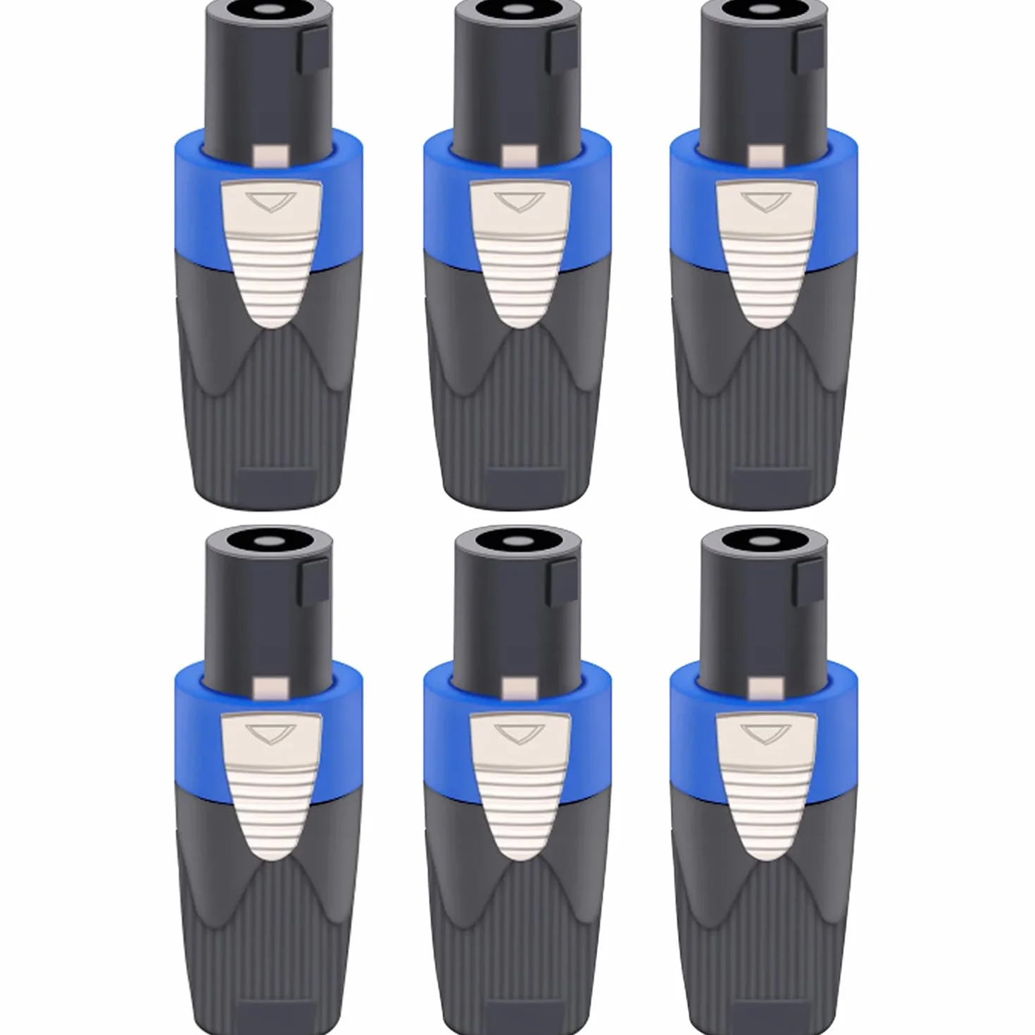 Greluma 6 Piezas Conectores Speakon,compatibles con Conectores Speakon NL4FX,Cables Speakon,convertidor de 4 Pines Hembra a NL4FC Macho,Conector NL2FX de 4 Pines para Altavoces,powercon Twist Lock