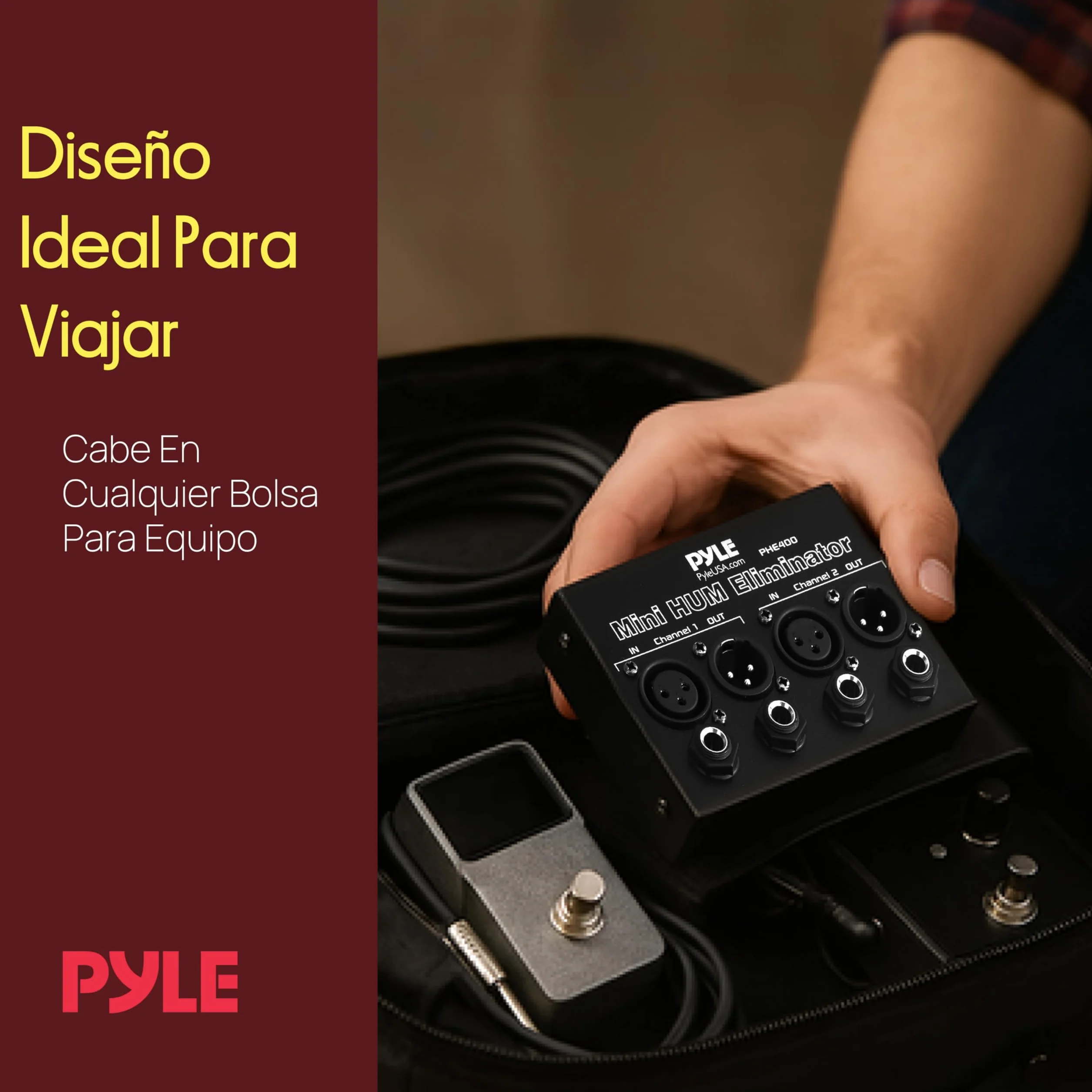 Pyle PHE400 - Amplificador y ecualizador de dos canales (elimina los ruidos de fondo, conjack XLR)