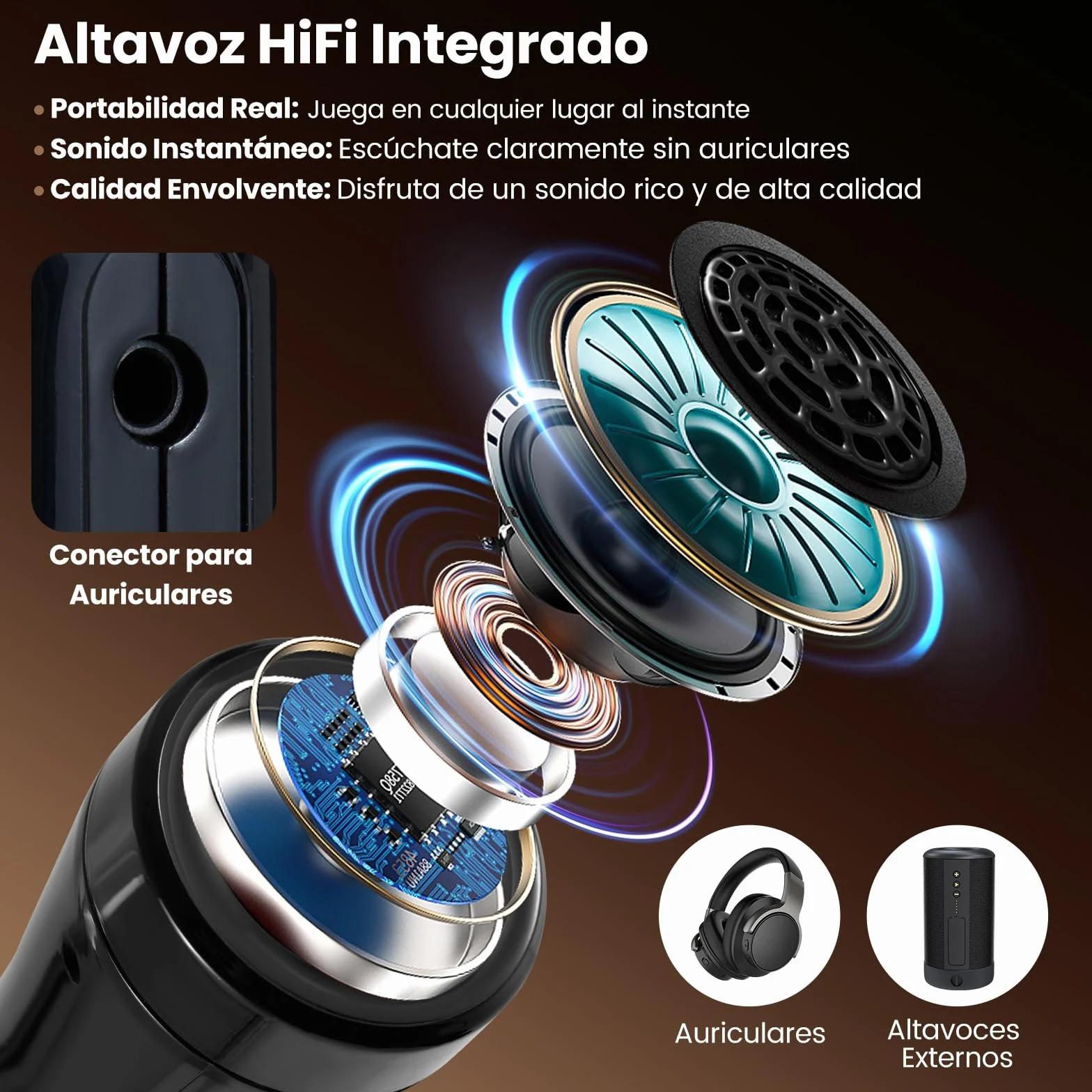 GOPLUS Saxofón Electrónico con MIDI Inalámbrico, Sintetizador Digital de Viento Compacto - 100 Tonos, 4 Octavas y 2 Digitaciones, Saxofón Portátil Recargable con Altavoz HIFI