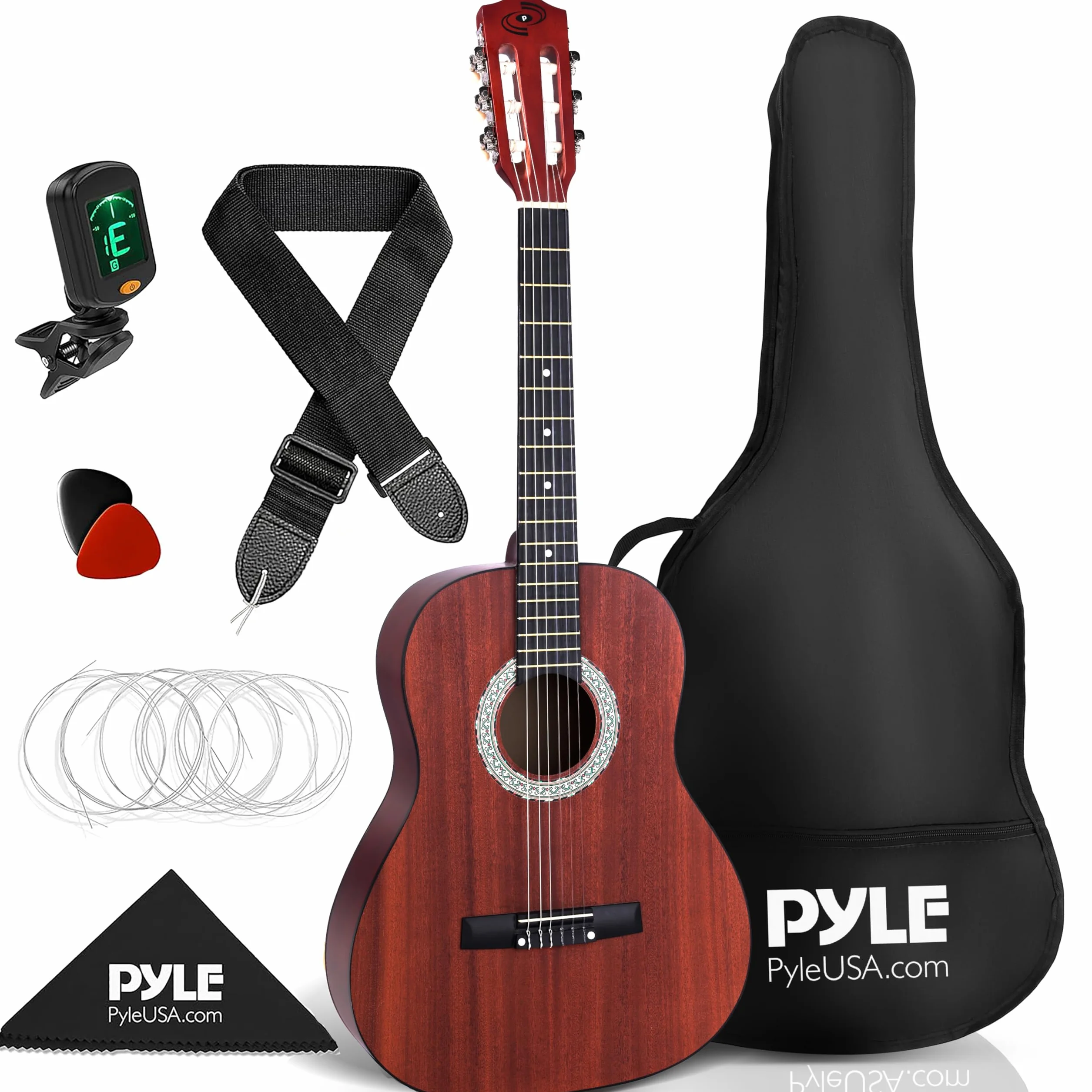 Pyle Kit de Guitarra acustica, 3/4 Tamaño Juvenil, 36”, para Principiantes, Niños, Adultos, Accesorios incluidos