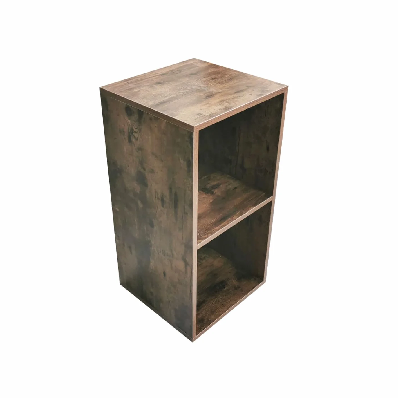 VDD Mueble de almacenamiento para discos de vinilo LP - biblioteca - 2 compartimentos - nogal