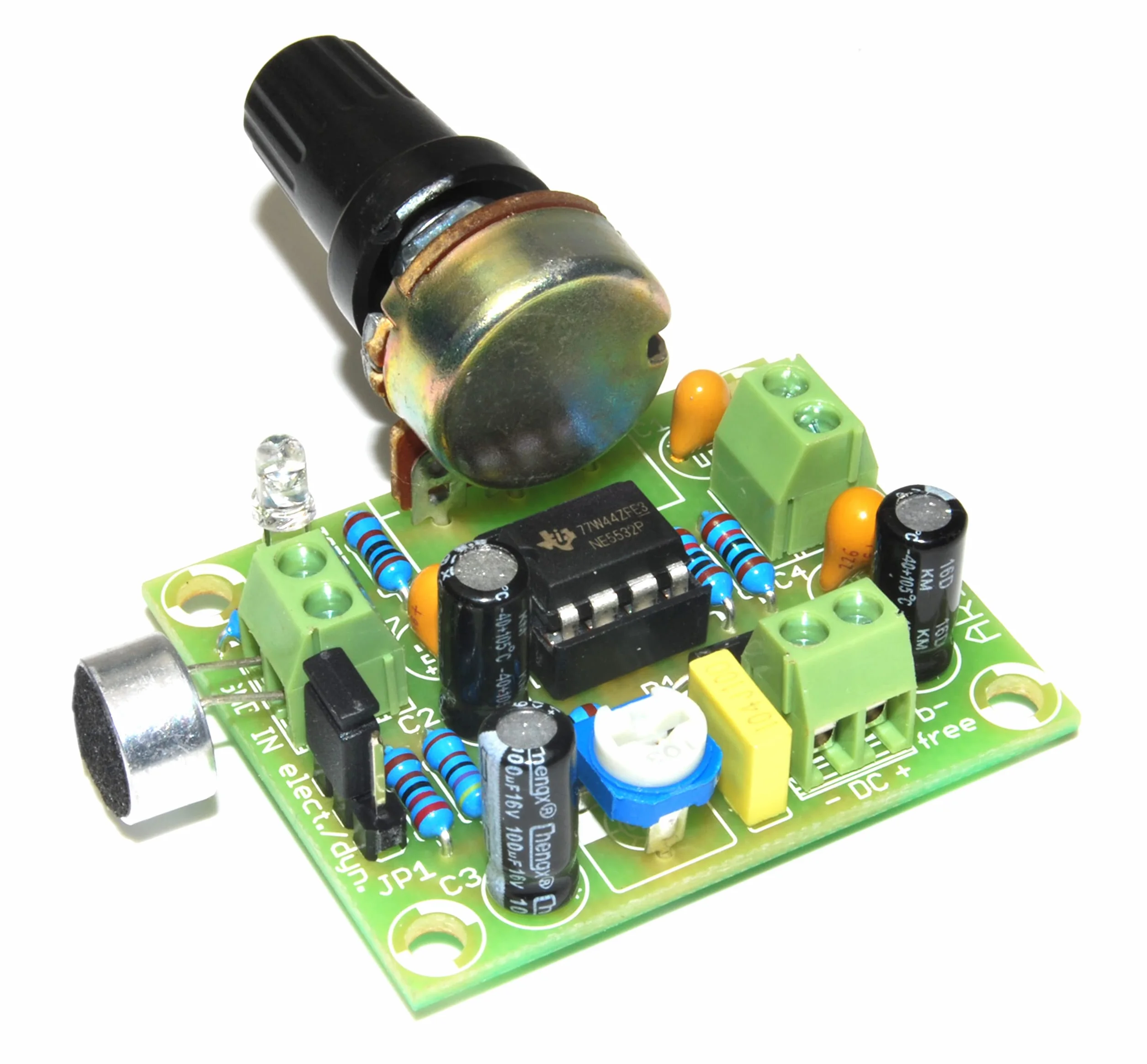 ar172 Micrófono Amplificador Montar Electret Ajustable Verde