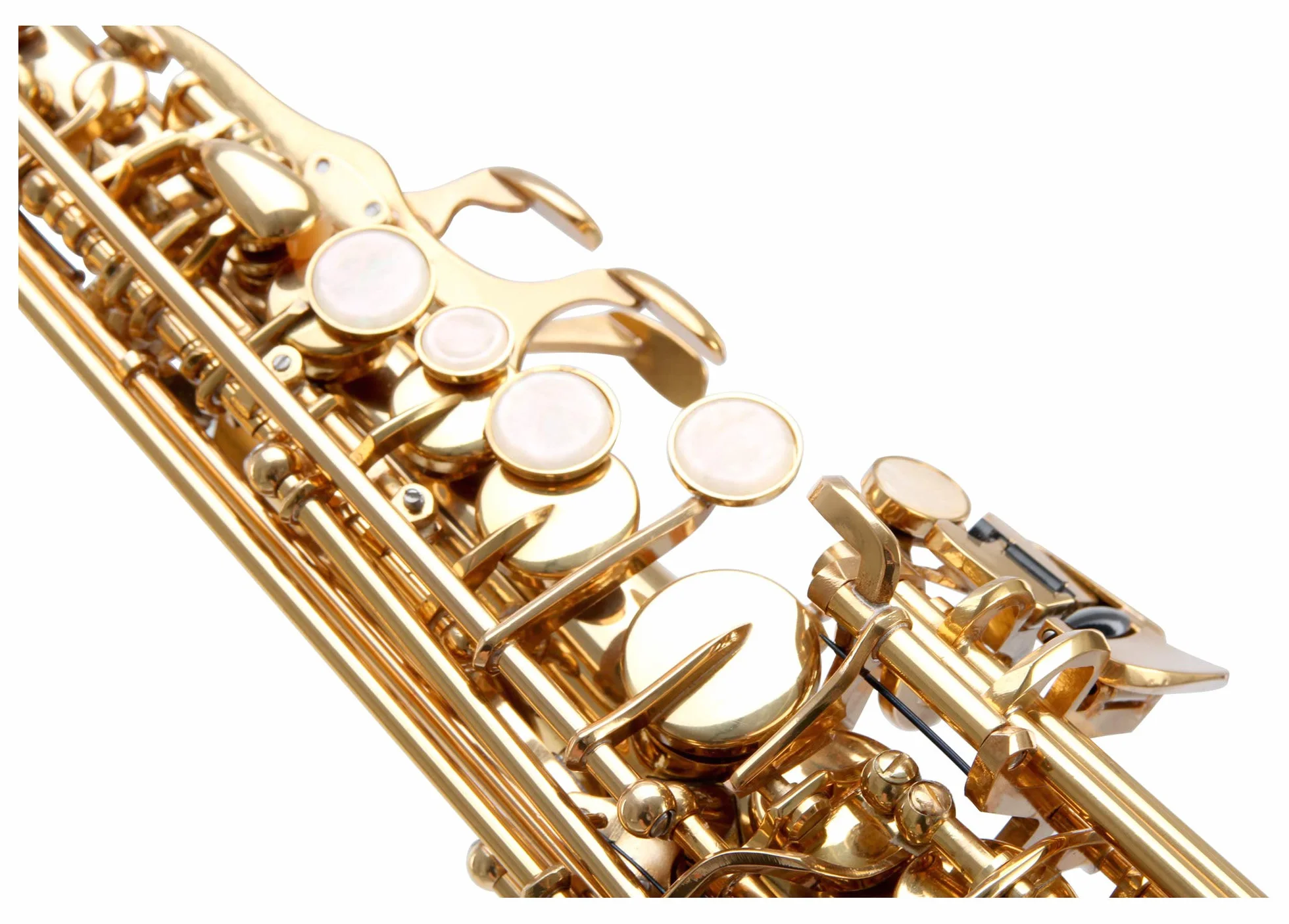 Classic Cantabile Winds SS-450 Saxofón Soprano en Bb (latón, barniz transparente, llave de fa agudo, mecánica de llaves ergonómica)