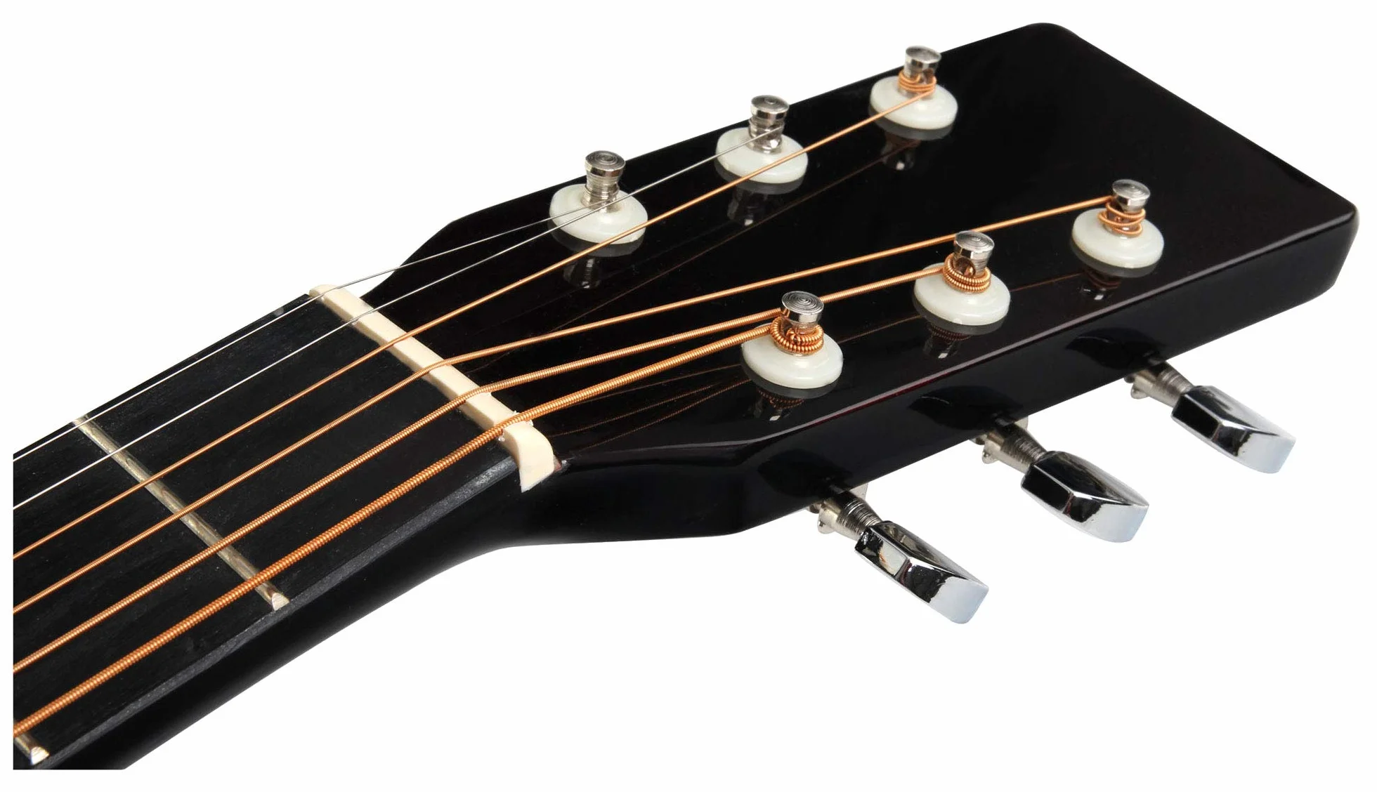 Classic Cantabile WS-10BK-LE Guitarra Western zurda Starter-Set (Dreadnought, 6 cuerdas, 20 trastes) incluye accesorios, funda, cuaderno, cuerdas y púas, color negro.