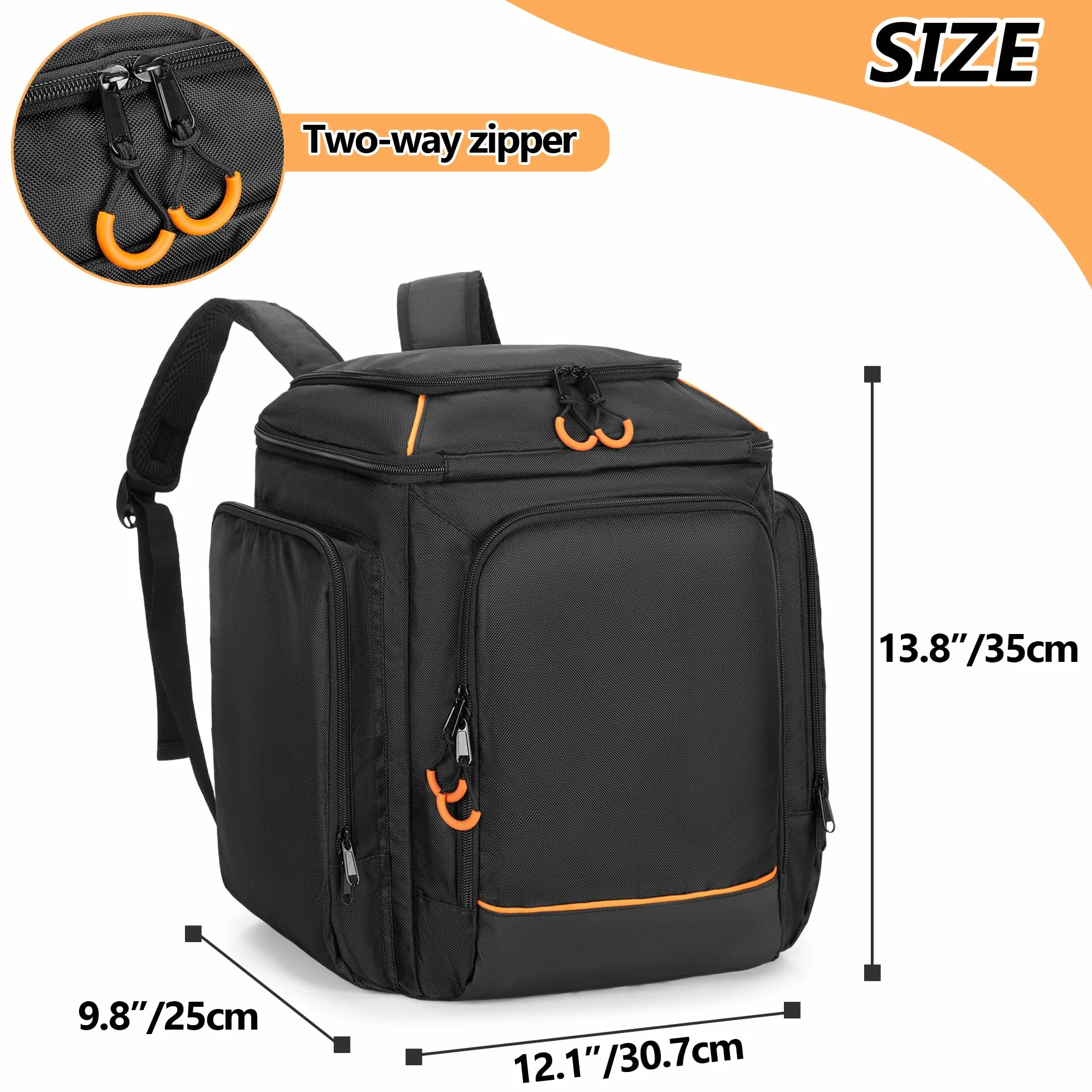 CURMIO Estuche de Transporte Compatible con Bose S1 Pro/S1 Pro+, Mochila para Altavoz Bluetooth Portátil, Bolso de Viaje para Sistema PA, Micrófono, Cargador, Cable, Negro