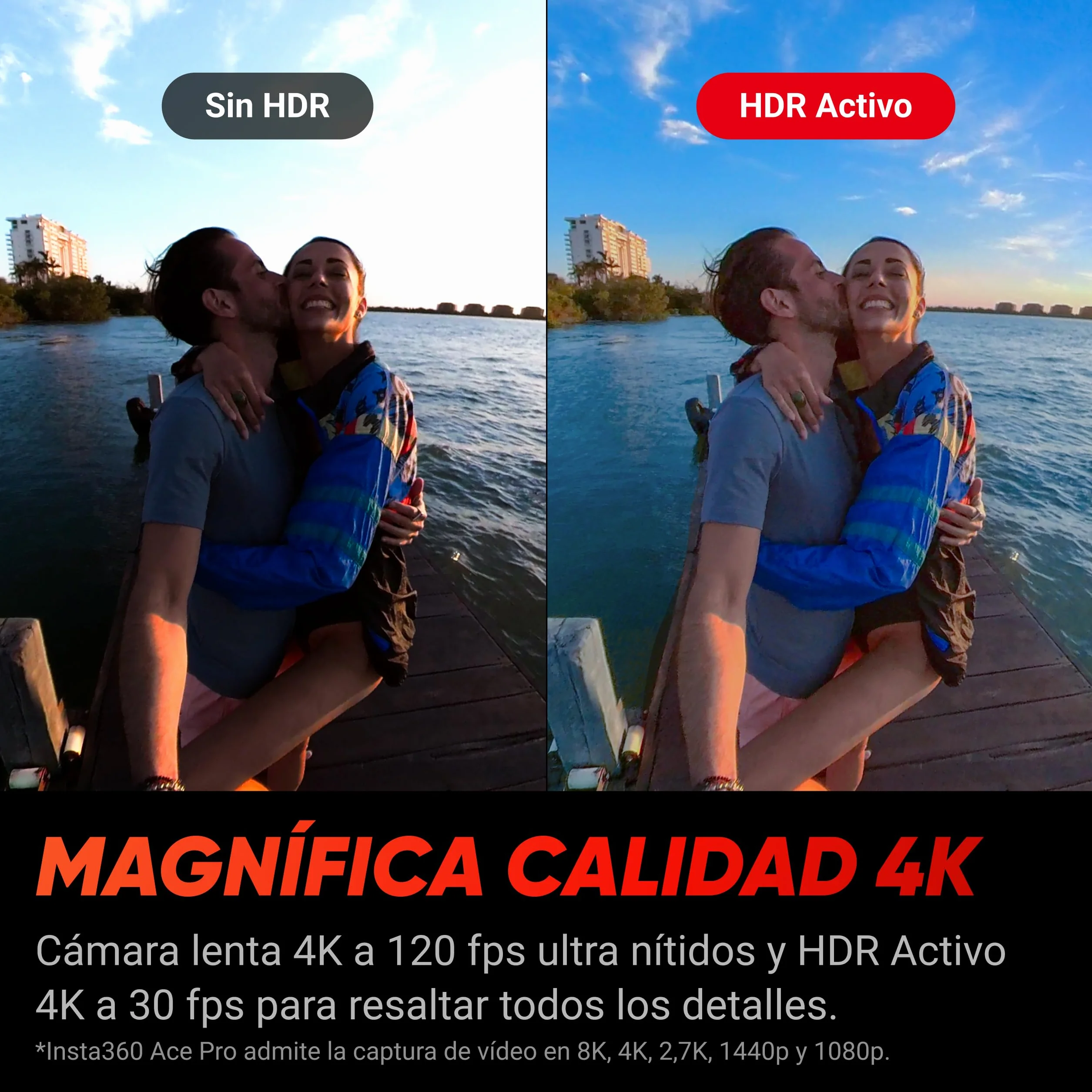 Insta360 Ace Pro: Cámara de acción Impermeable diseñada con Leica, Sensor Insignia de 1/1,3", reducción de Ruido IA Imagen máxima, 4K a 120fps, Pantalla abatible 2,4" y Funciones de IA