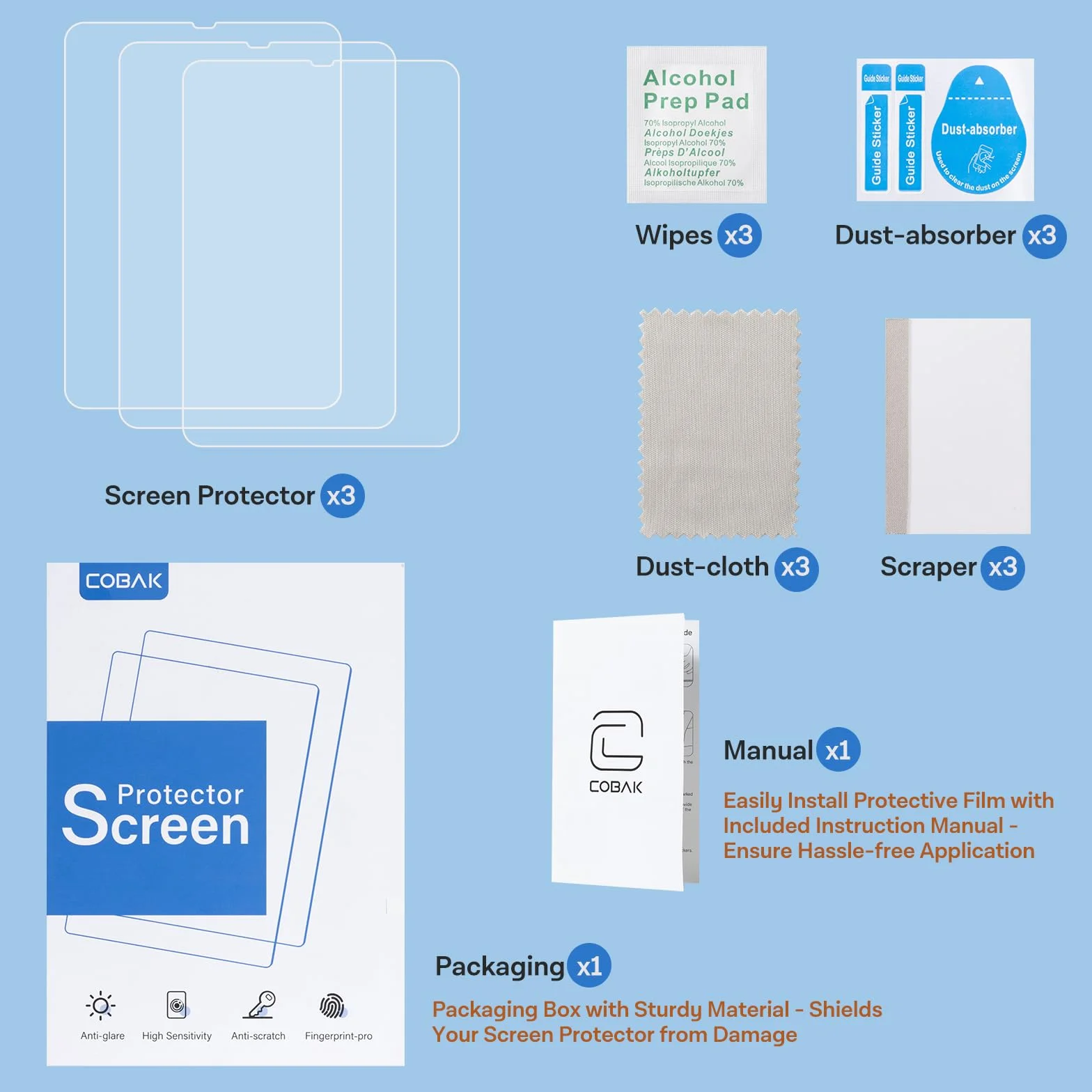 CoBak Paquete de 3 Protectores de Pantalla Mate Anti-Reflejo para Kindle Paperwhite 7 Pulgadas 12ª Generación 2024 y Kindle Colorsoft