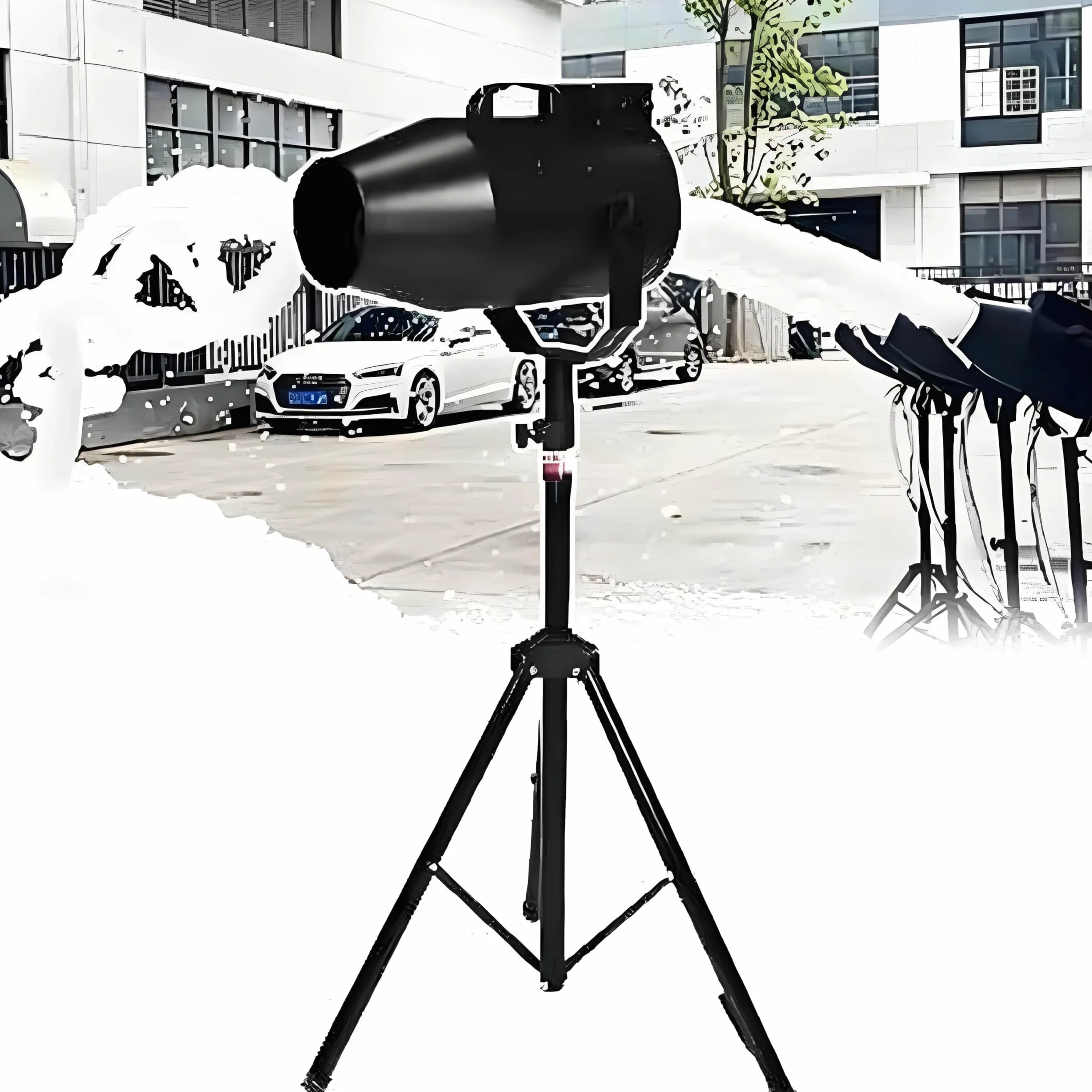 Cañón de Espuma Grande para Fiestas, 1000 W, Alcance de 6 a 10 m/80 m², Ideal para Eventos en el Patio, Navidad y Fiestas.