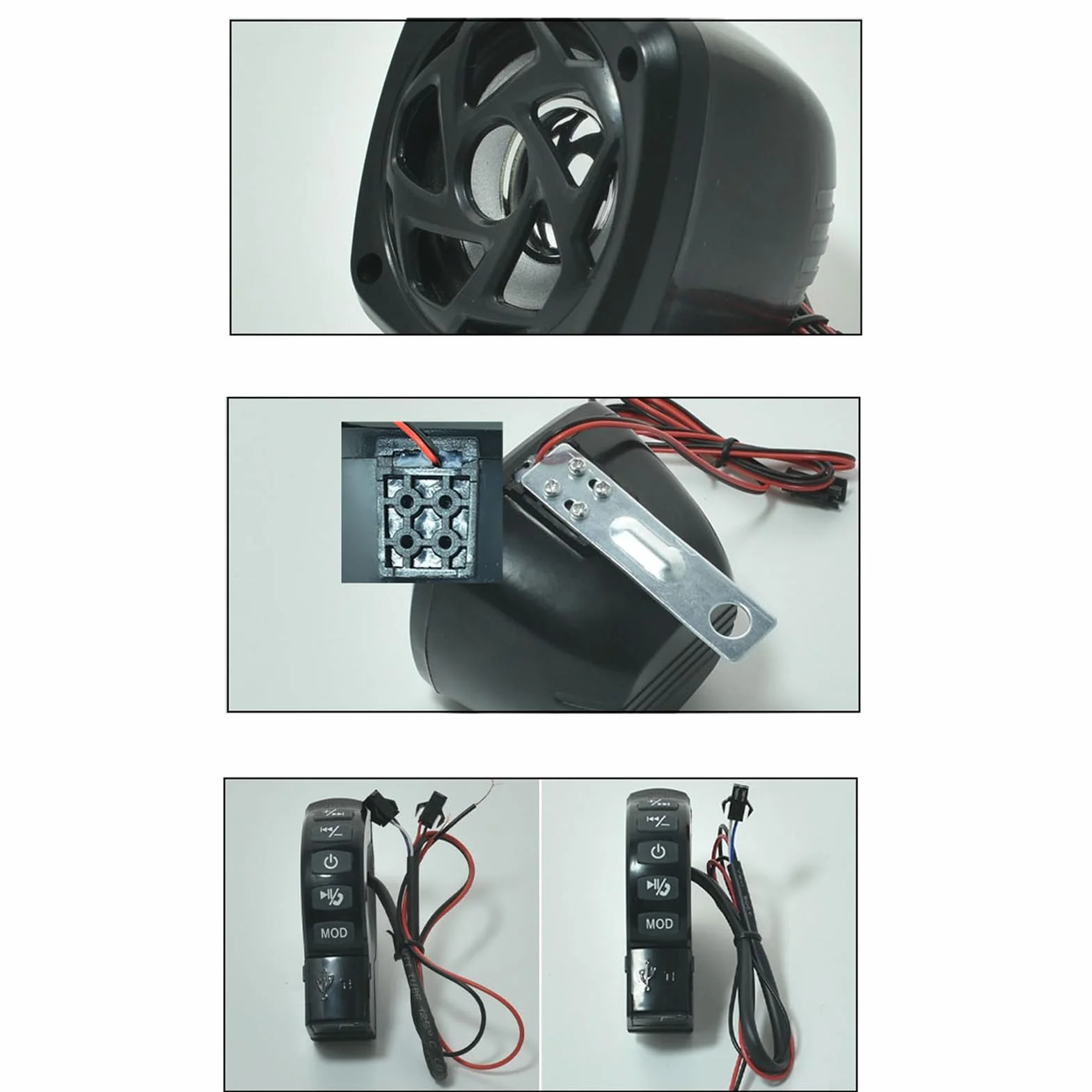 Altavoces para Moto con Amplificador Potentes para Vehículos