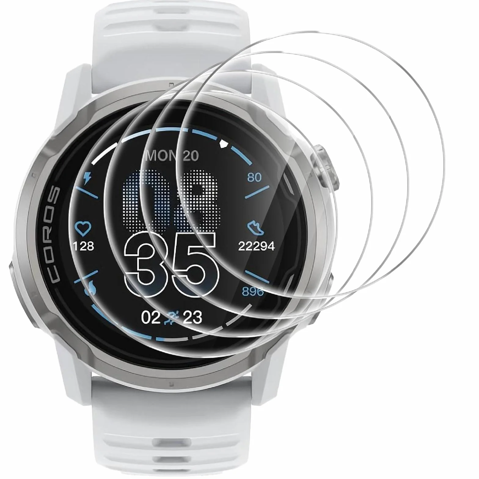 Protector de Pantalla COROS Apex 4 46mm, 4 Unidades HD Vidrio Templado Cobertura Completa Capa Oleófoba Transparente