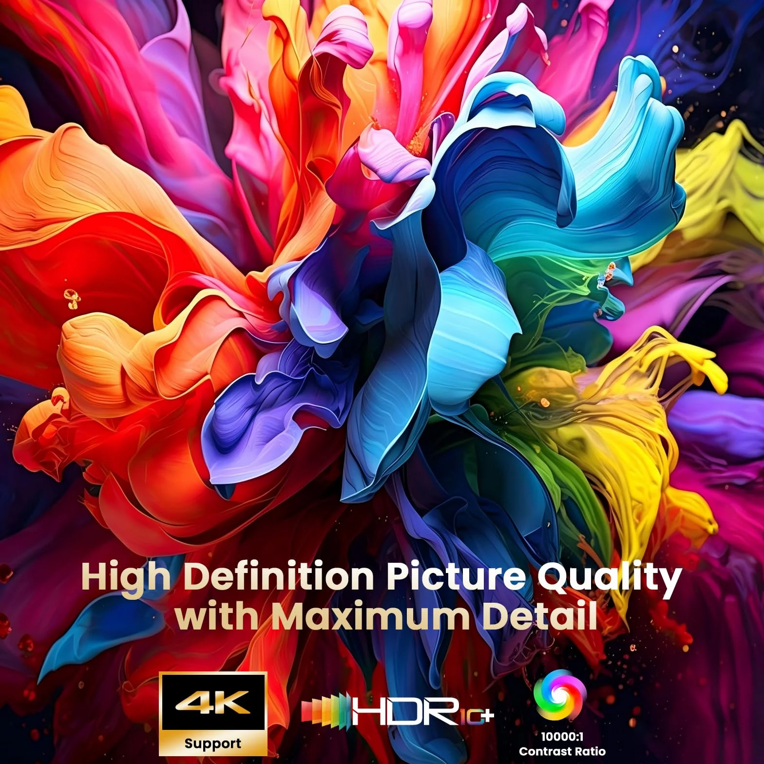 Proyector Portátil 1920x1080P 4K WiFi 6 BT5.2 180° Rotation HDMI USB Blanco