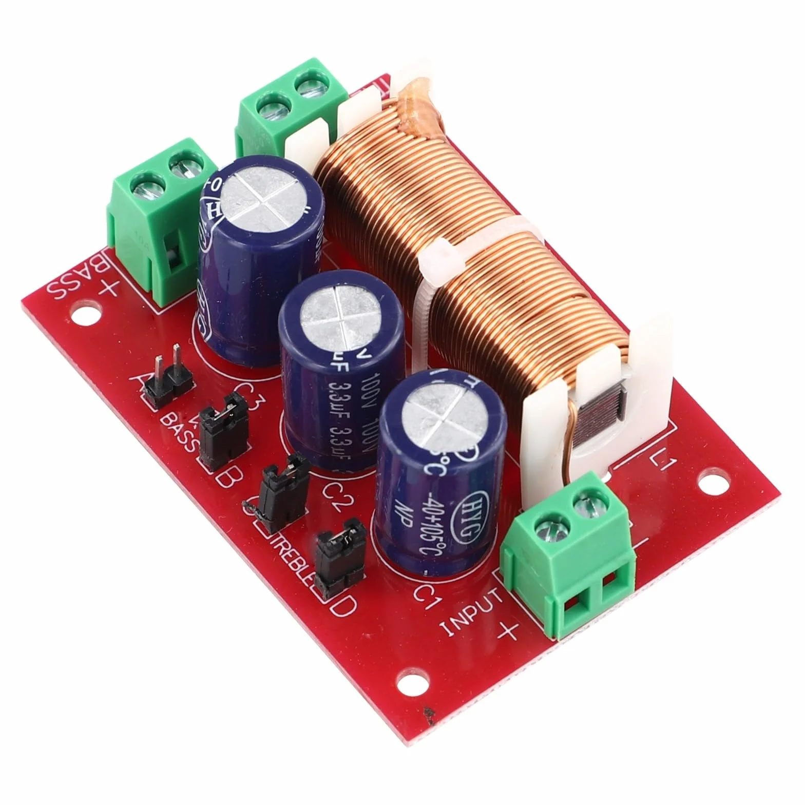 Altavoz Crossover Audio 400W 2 Vías Filtro Divisor de Frecuencia 4-16 Ohm Sistema Sonido Coche