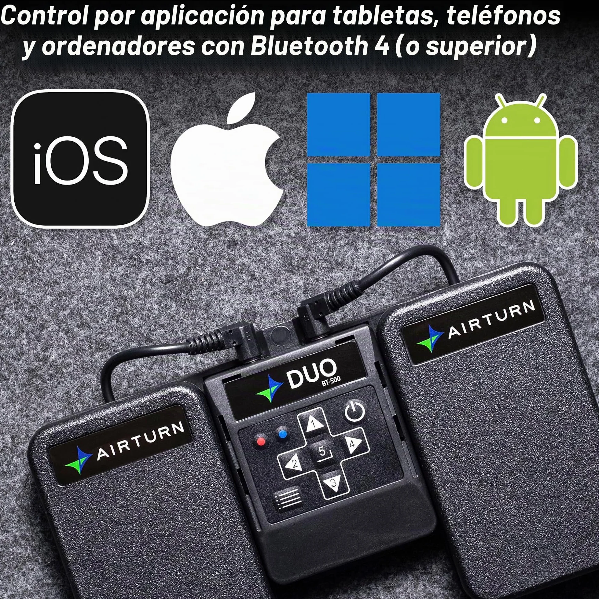 Air Turn Controlador de interruptor de pie Bluetooth (DUO500)