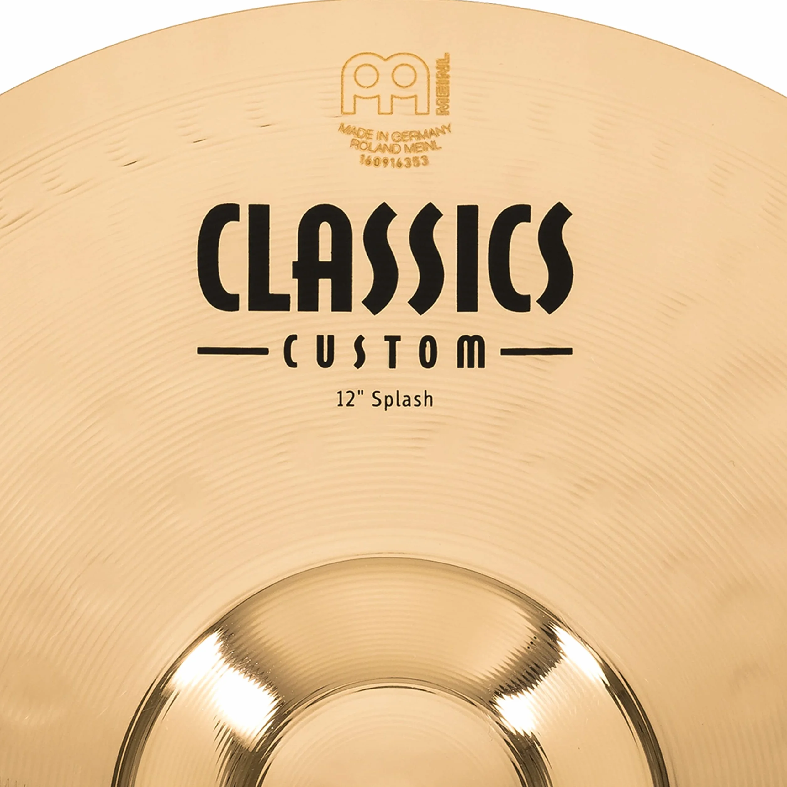 Meinl Cymbals Classics Custom Brilliant Plato Splash de 12 pulgadas (30,48cm) Platillos de Batería - Bronce B12, Acabado Brillante (CC12S-B)