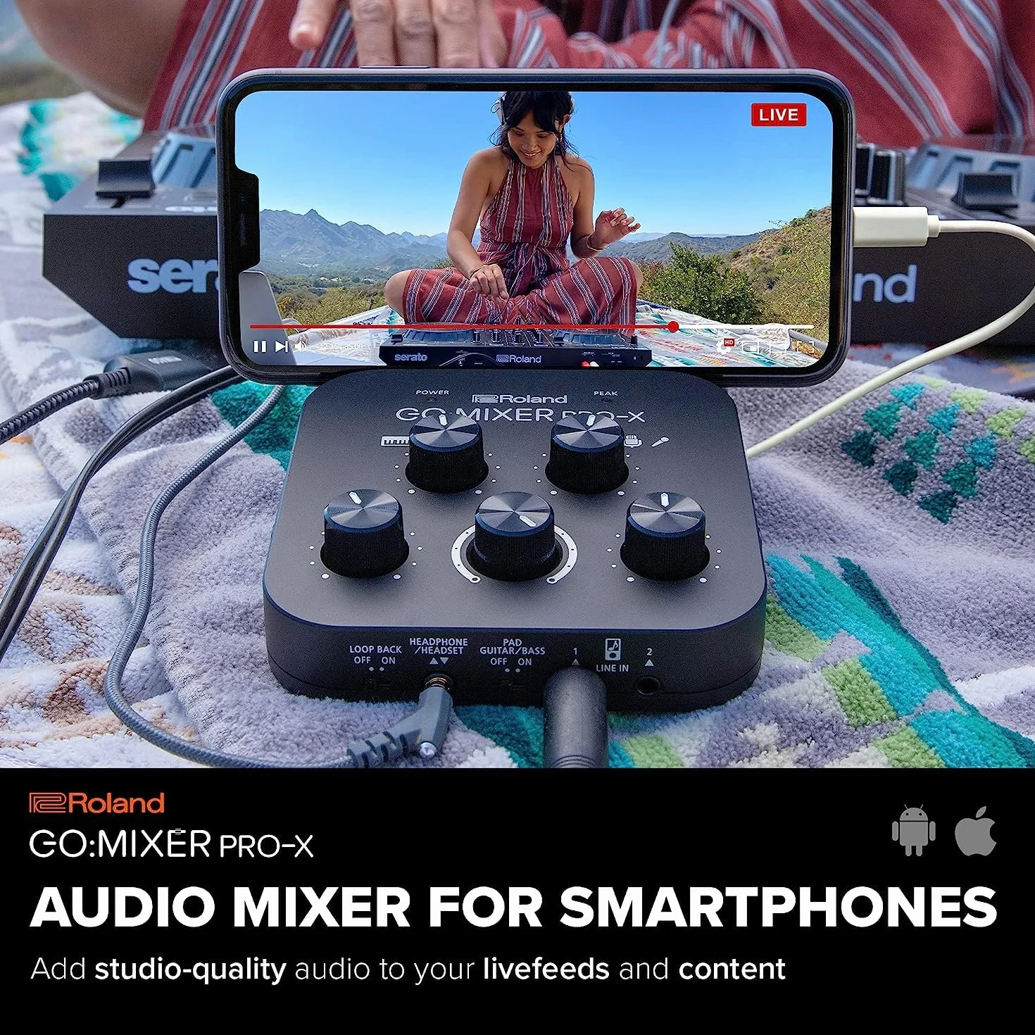 Roland GO:MIXER PRO-X Mezclador de audio para teléfonos inteligentes