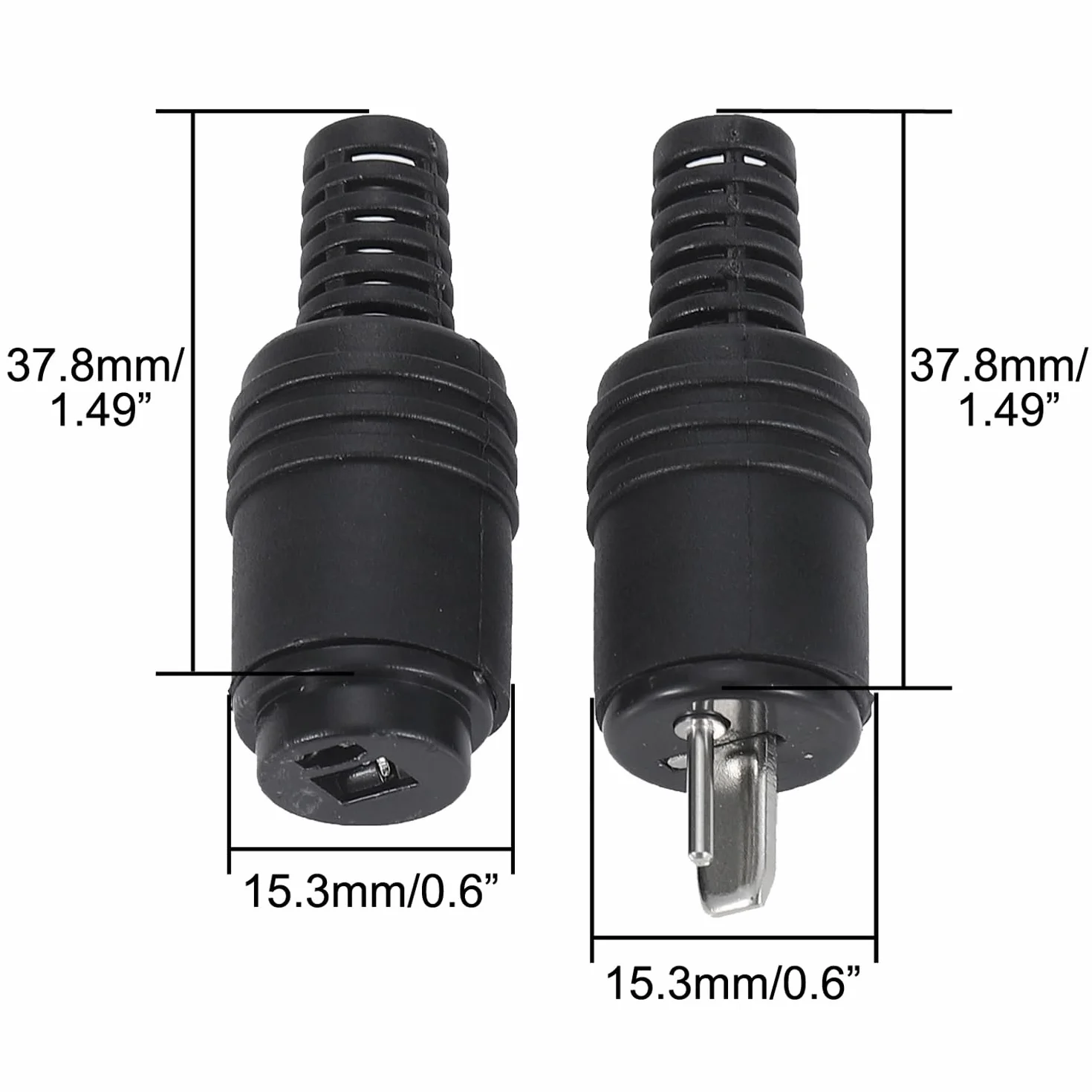 Greluma 12 Piezas Enchufes de Altavoz DIN 2 Pines Terminales Tornillo Conector Cable HiFi Macho/Hembra 6 Pares