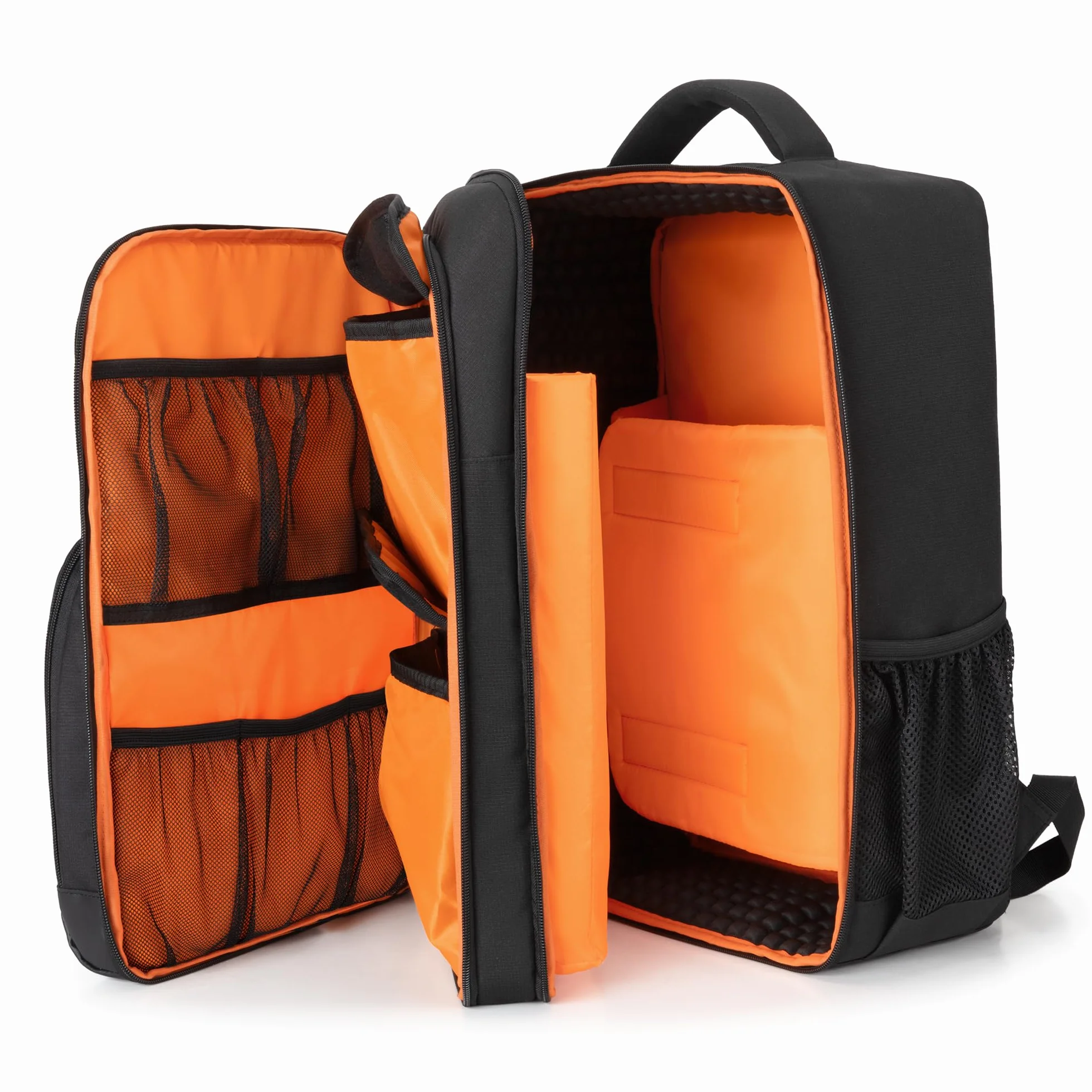 PGmoon Bolsa para controladores de DJ Compatible con Hercules DJControl Inpulse 200 MK2/Numark Party Mix II/RODECaster Pro II, Mochila para Mezclador DJ con Muchos Bolsillos para Micrófonos, DJ Cables