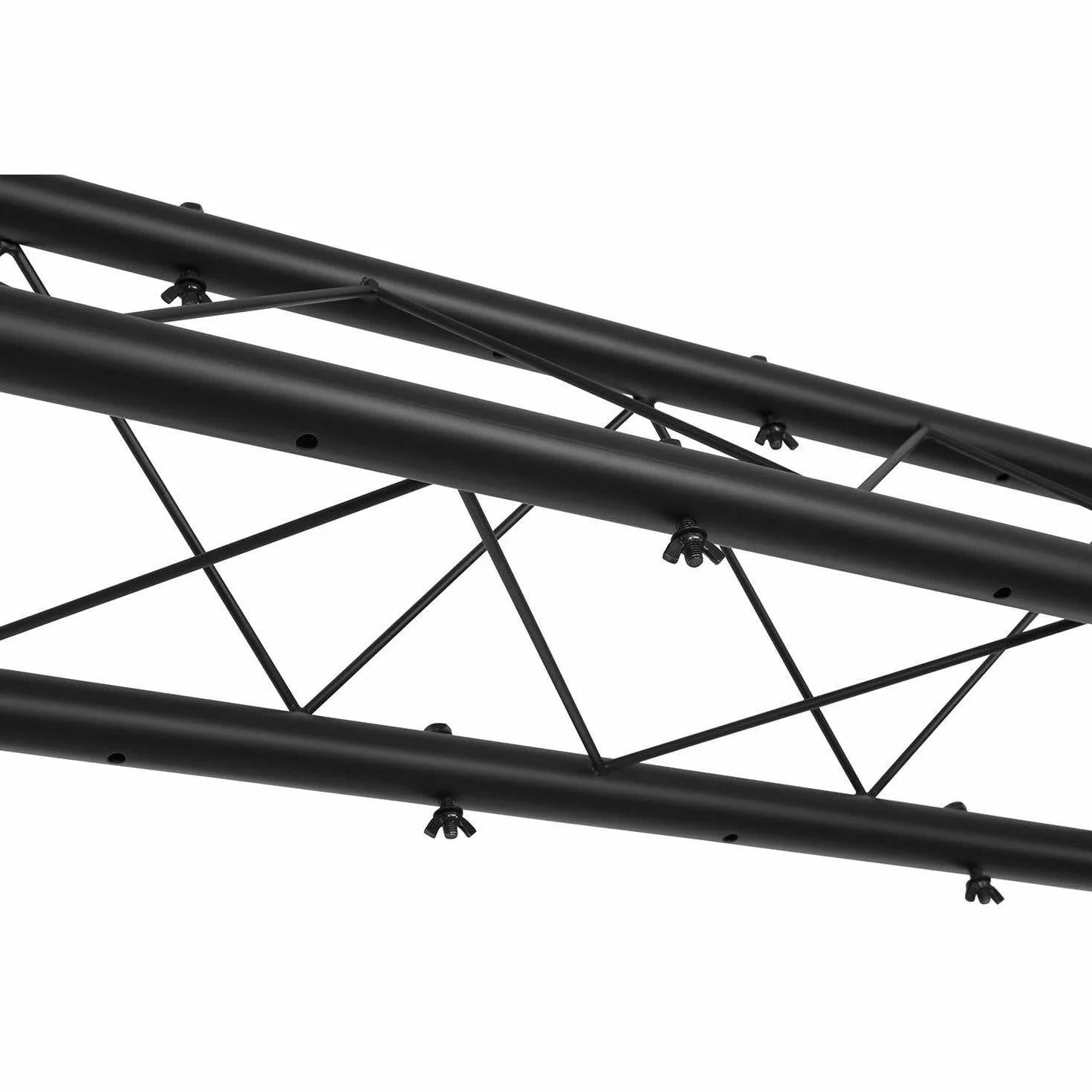 Beamz LB100T Puente de luces con truss y 2 soportes, sistema de truss móvil de 100 kg máx., juego completo de soportes para DJ, 2x truss de 3 puntos de 1,5 m, 2x trípode de 4 m de altura máx. negro