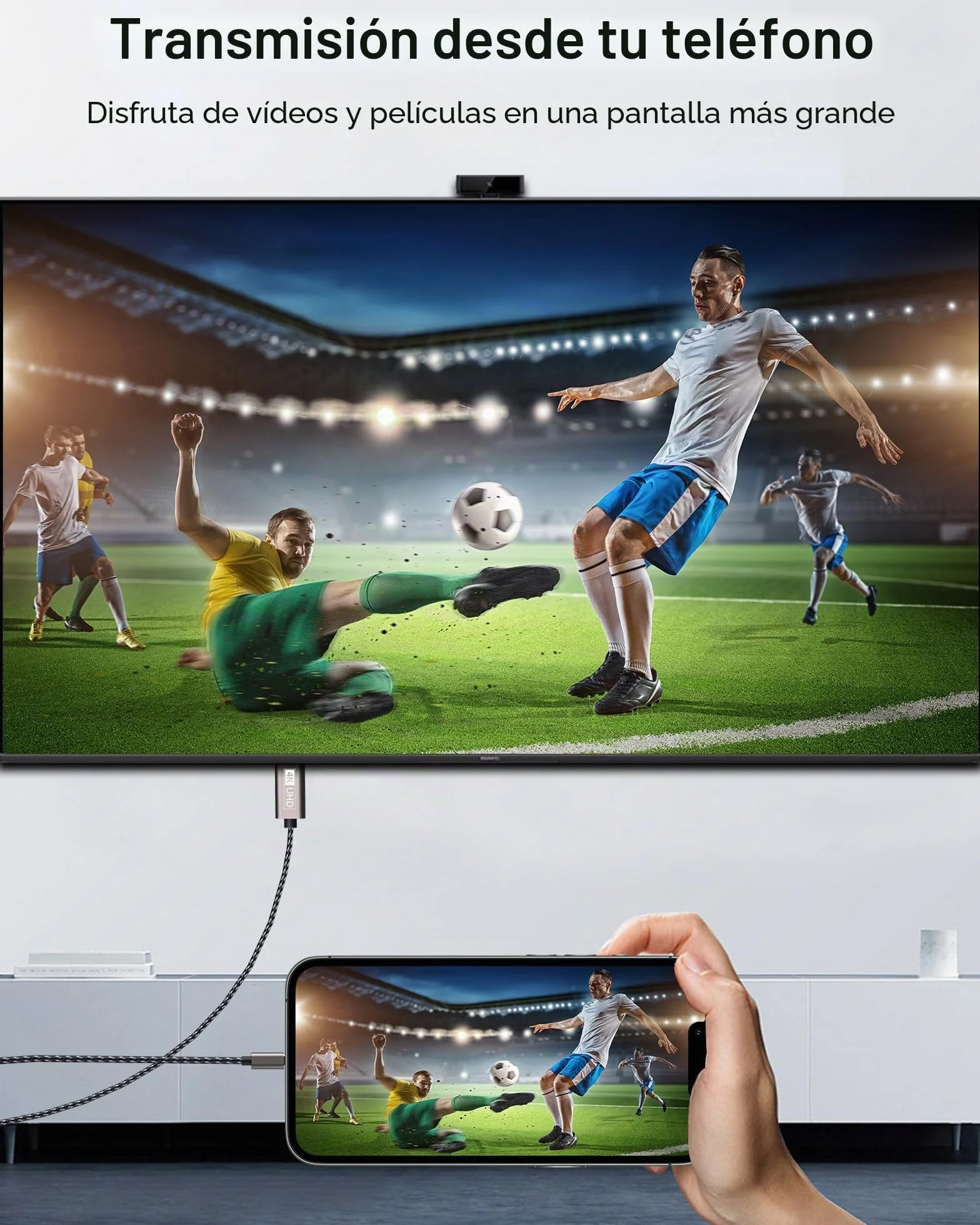 Cable HDMI a USB C 4K 2M USB C to HDMI Compatible Thunderbolt 3/4 MacBook Pro Air iPad Pro Galaxy S23 S22 Note 20