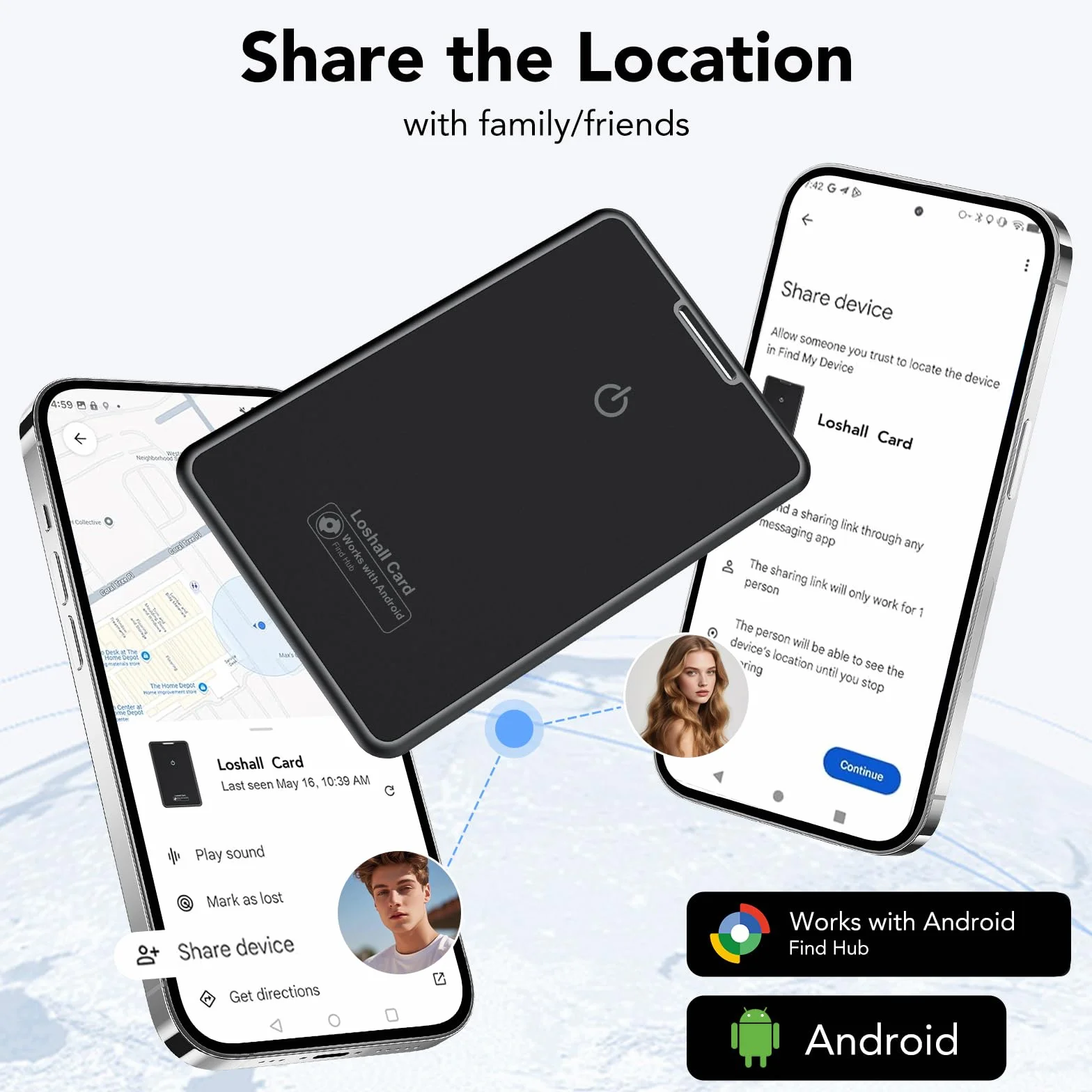 2026 Bluetooth 5.4 Wallet Smart Tracker Card 2 Pack 1.6mm IP68 Impermeable Localizador Bluetooth Google Find Hub Negro
