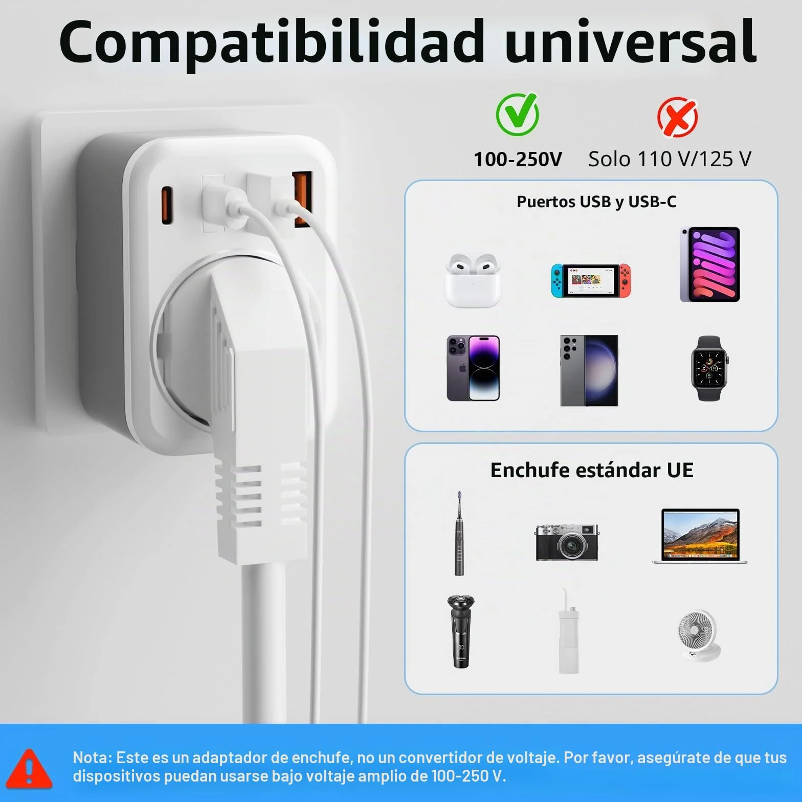 5 en 1 Adaptador Enchufe UK, Adaptador de Viaje Español a UK,con 2 USB C y 2 USB A,Enchufe Tipo G para Ingles Irlanda Maldivas Dubai Gran Bretaña Singapur Hong Kong