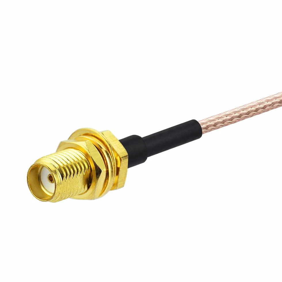 Eightwood SMA Cable Dab + WLAN Antena SMA Extensión Hembra a SMA Pigtail RG178 Cable Macho 15cm 6 Pulgadas 2 pzas para RC FPV Multicopter TX RX Router inalámbrico Bluetooth WiFi Red
