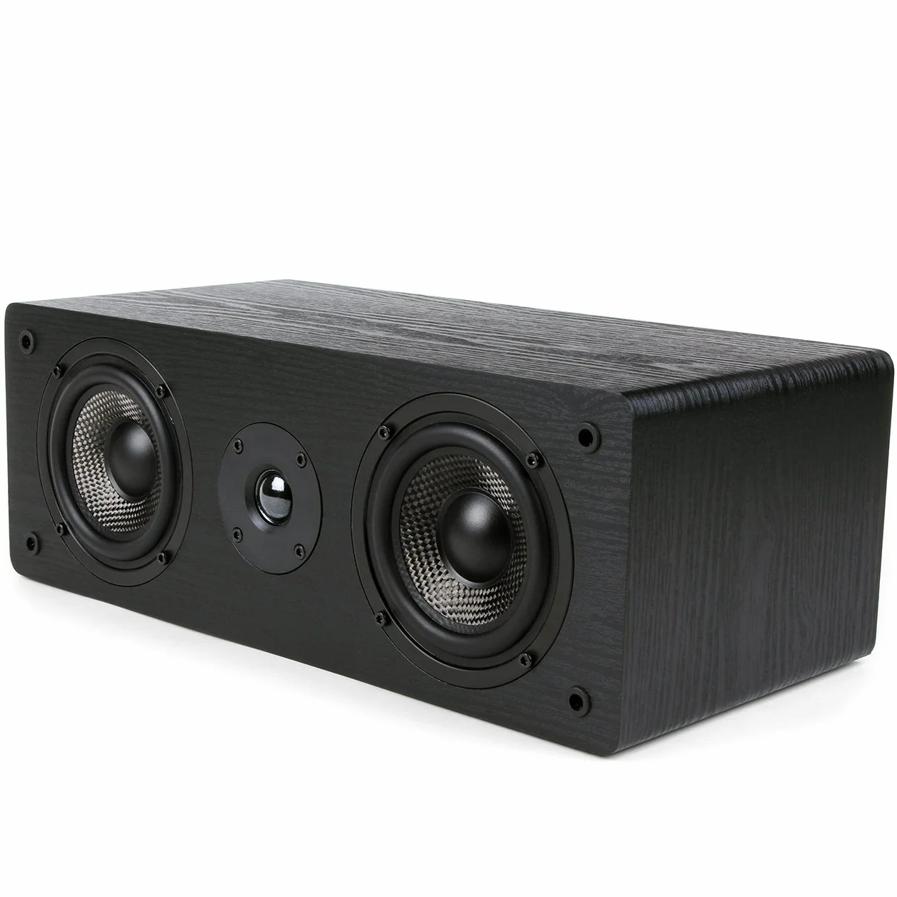 Micca MB42-C - Altavoz de Canal Central para Cine en casa, Sonido Envolvente, pasivo, de 2 vías (Negro, Cada uno)