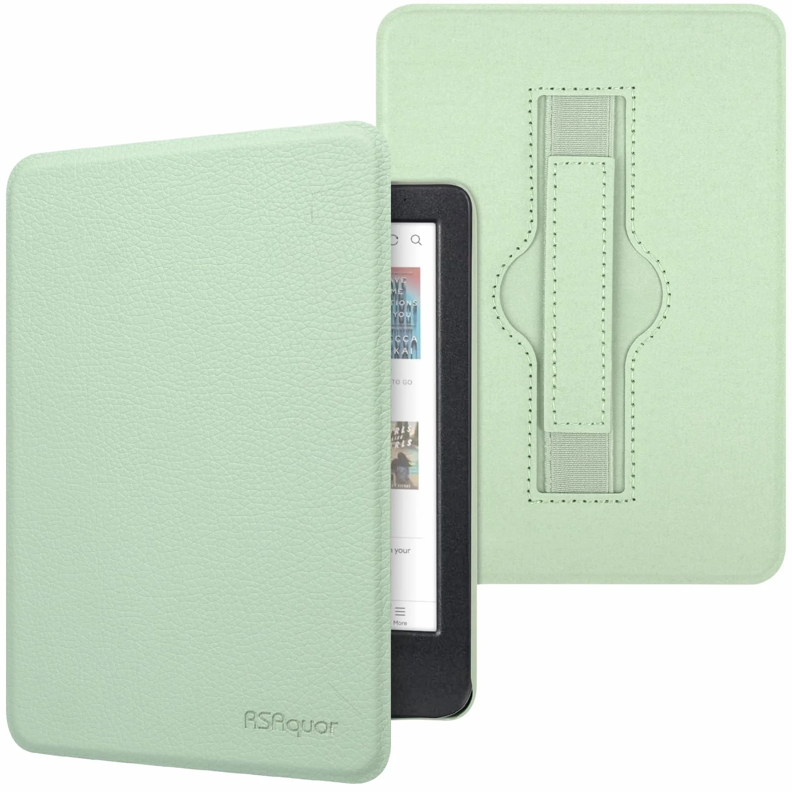 Funda para Kobo Clara Colour 6'' con Correa y Activación Automática, Verde Esmeralda