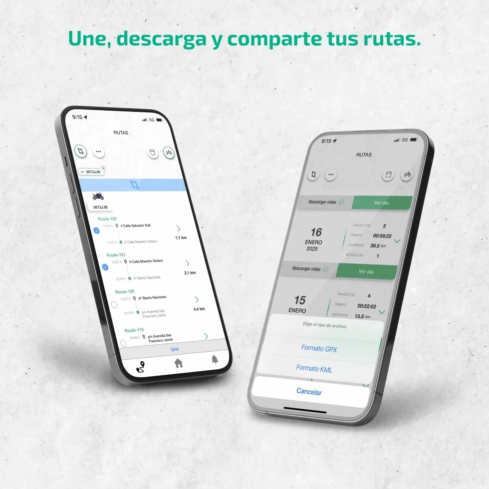 KOMOBI Pro Localizador GPS para Moto con Alarma Antirrobo, Seguimiento en Tiempo Real, Detección de Accidentes