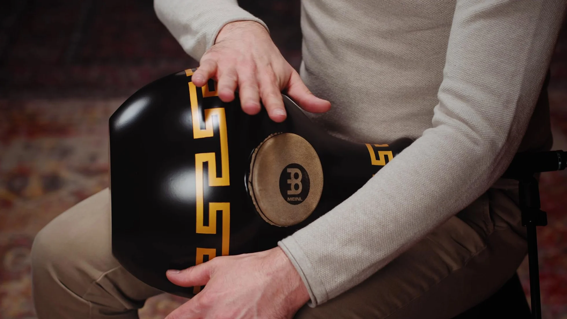 Meinl Percussion ID3GO - Tambor de oro adorno de fibra de vidrio de sonido Tri Ibo