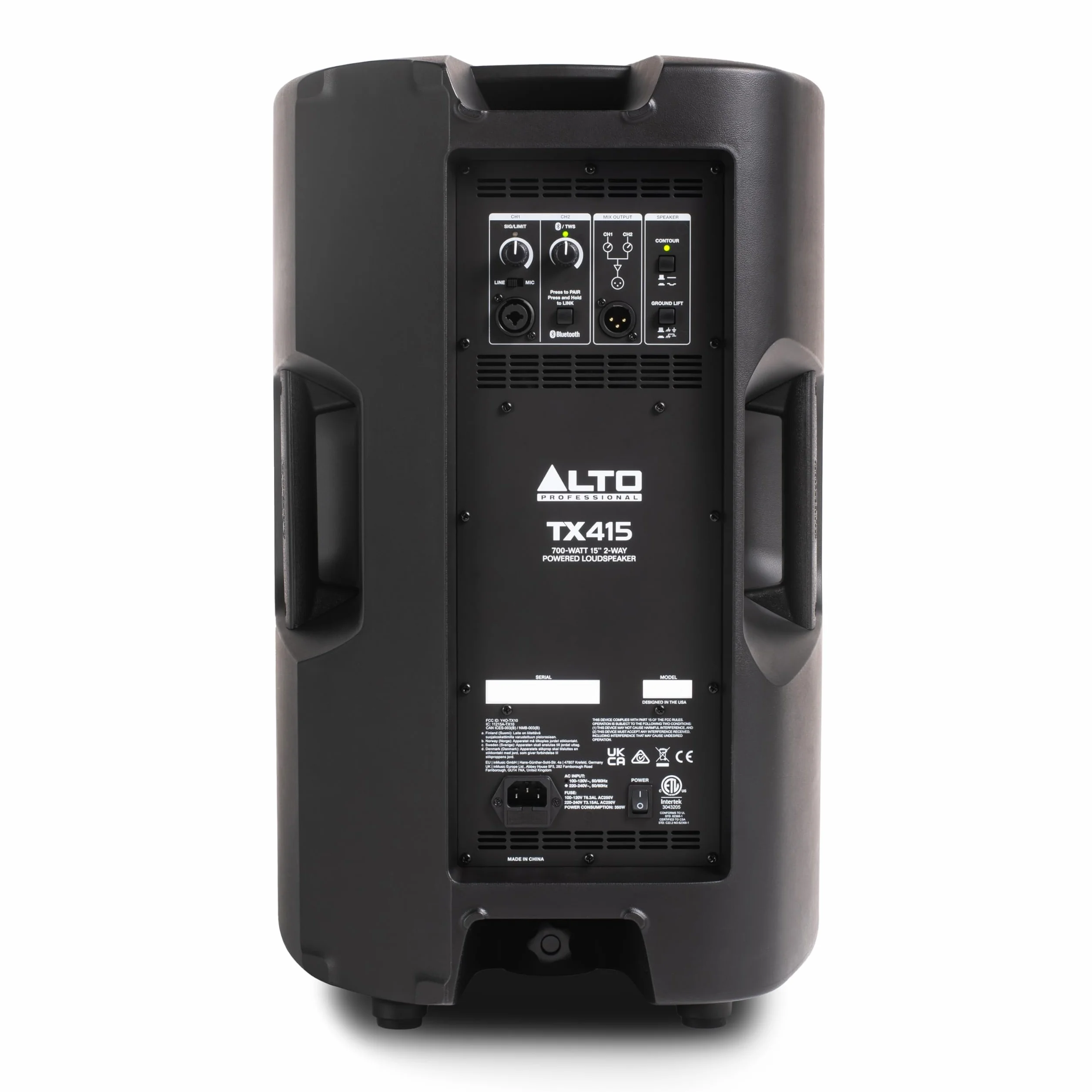ALTO TX415 Altavoz Autoamplificado 700W 15 Pulgadas con TWS por Bluetooth, Mesa de Mezclas de 2 Canales, para Actuaciones de DJ o de Bandas al Aire Libre, Estudios de Ensayo, Recintos o Eventos