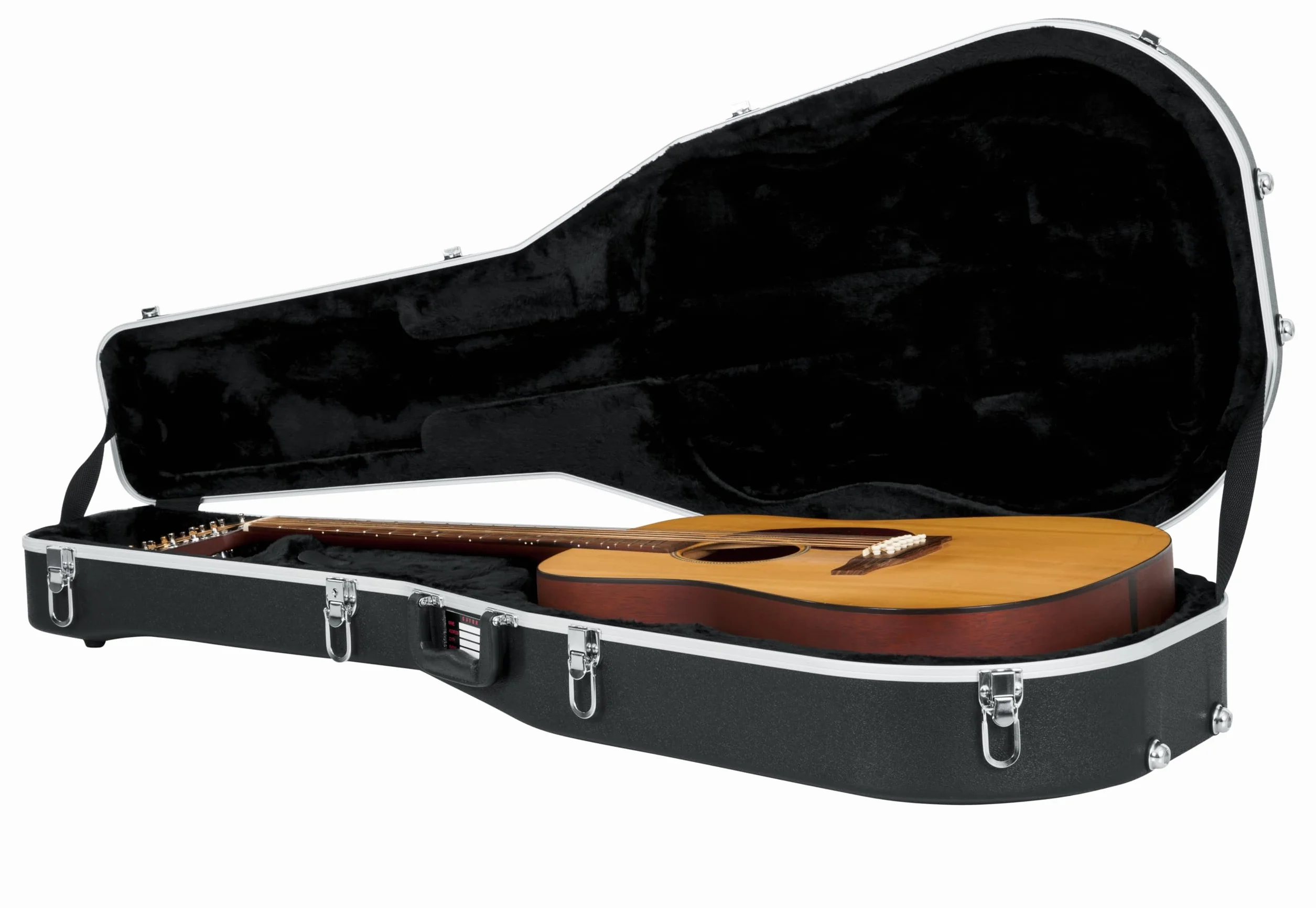 Gator Cases Estuche Deluxe ABS Moldeado para Guitarras Acústicas de 12 Cuerdas; Se Adapta a Guitarras Acústicas de 12 Cuerdas Estilo Dreadnought (GC-DREAD-12)