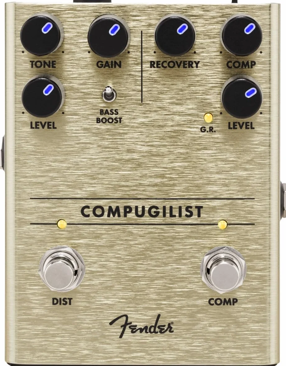 Fender® »COMPUGILIST« Compressor/Distortion Pedal de efecto para guitarra eléctrica