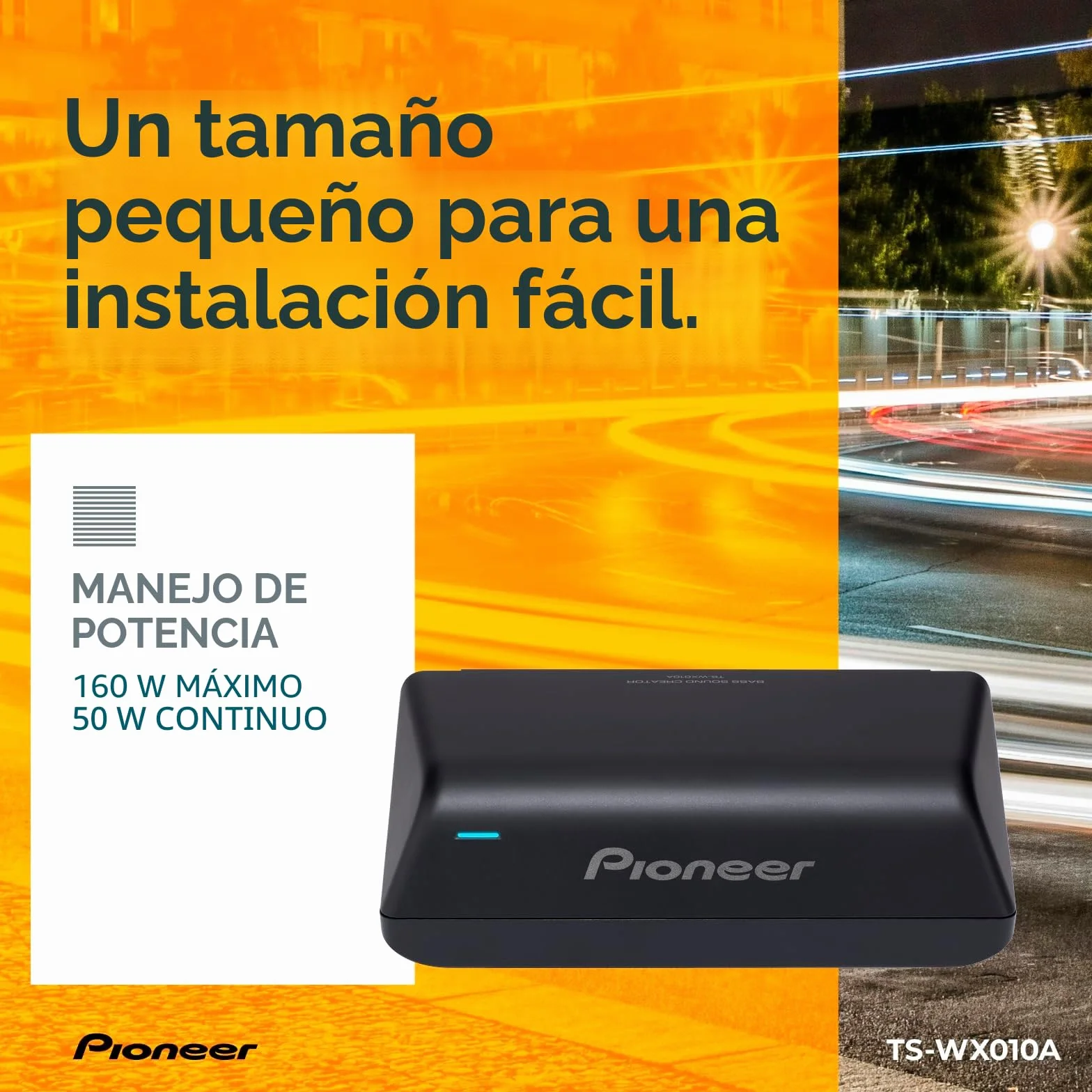 PIONEER TS-WX010A Subwoofer Activo Amplificador Clase D 160W